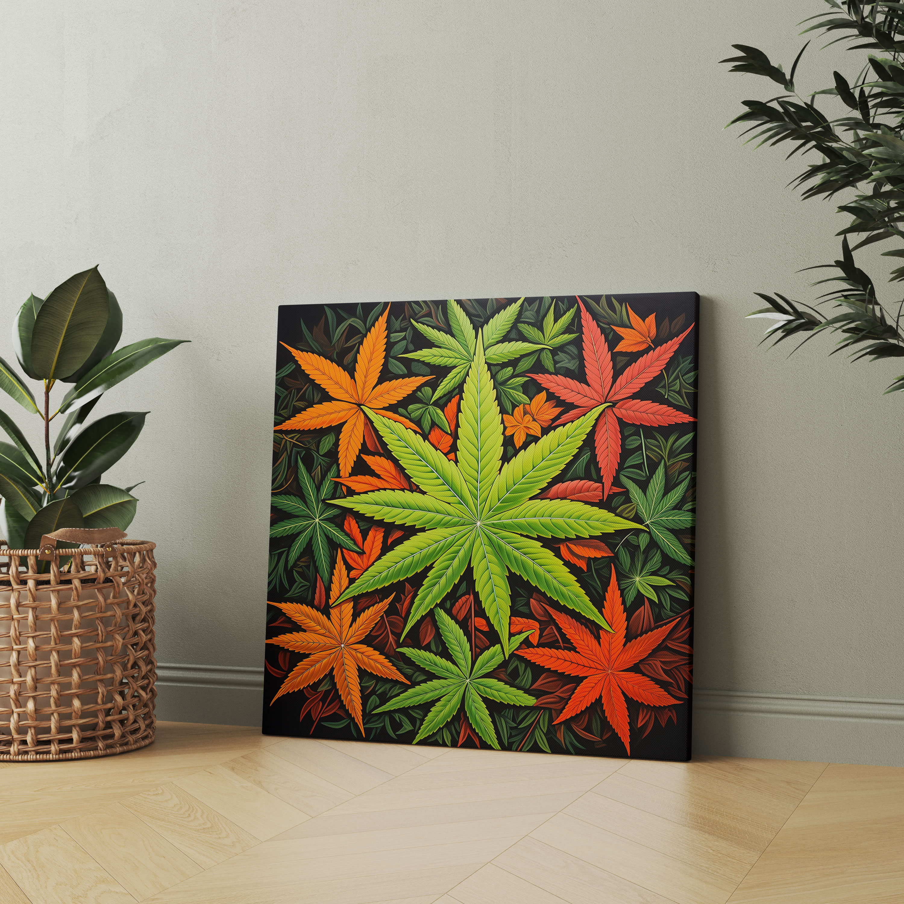 Weed Harmony Wall Art - Weed, Geometric, Modern, Harmony
