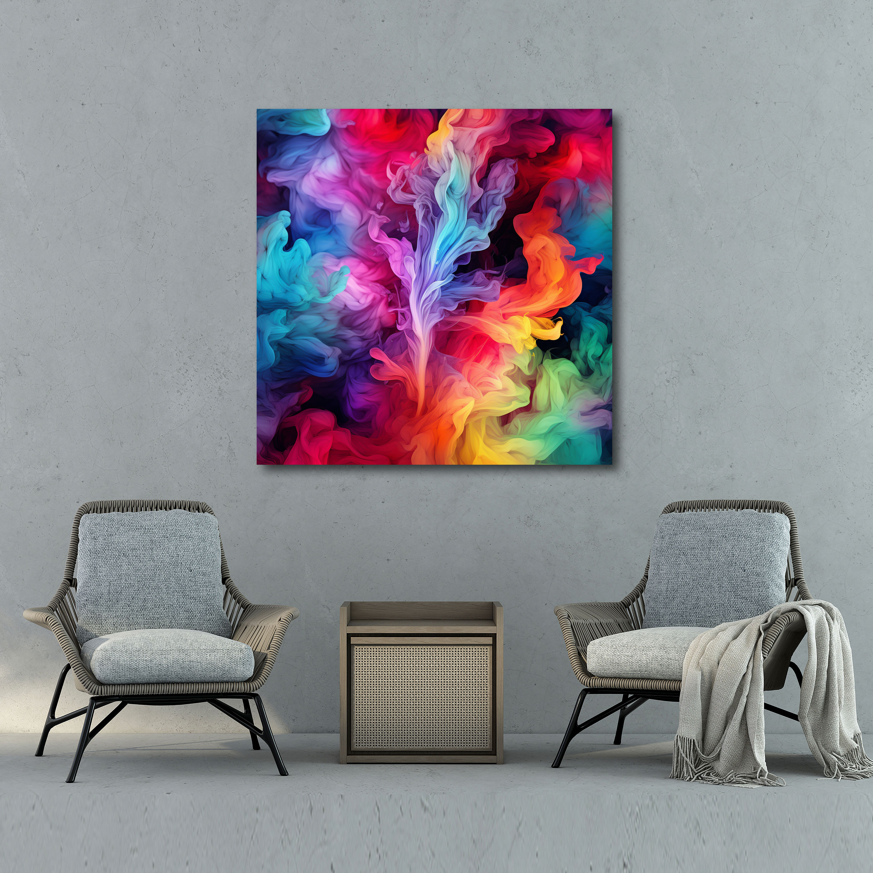 Weed Canvas Print - Abstract Smoke - Weed, Canvas Print, Home Decoration, Digital Artwork