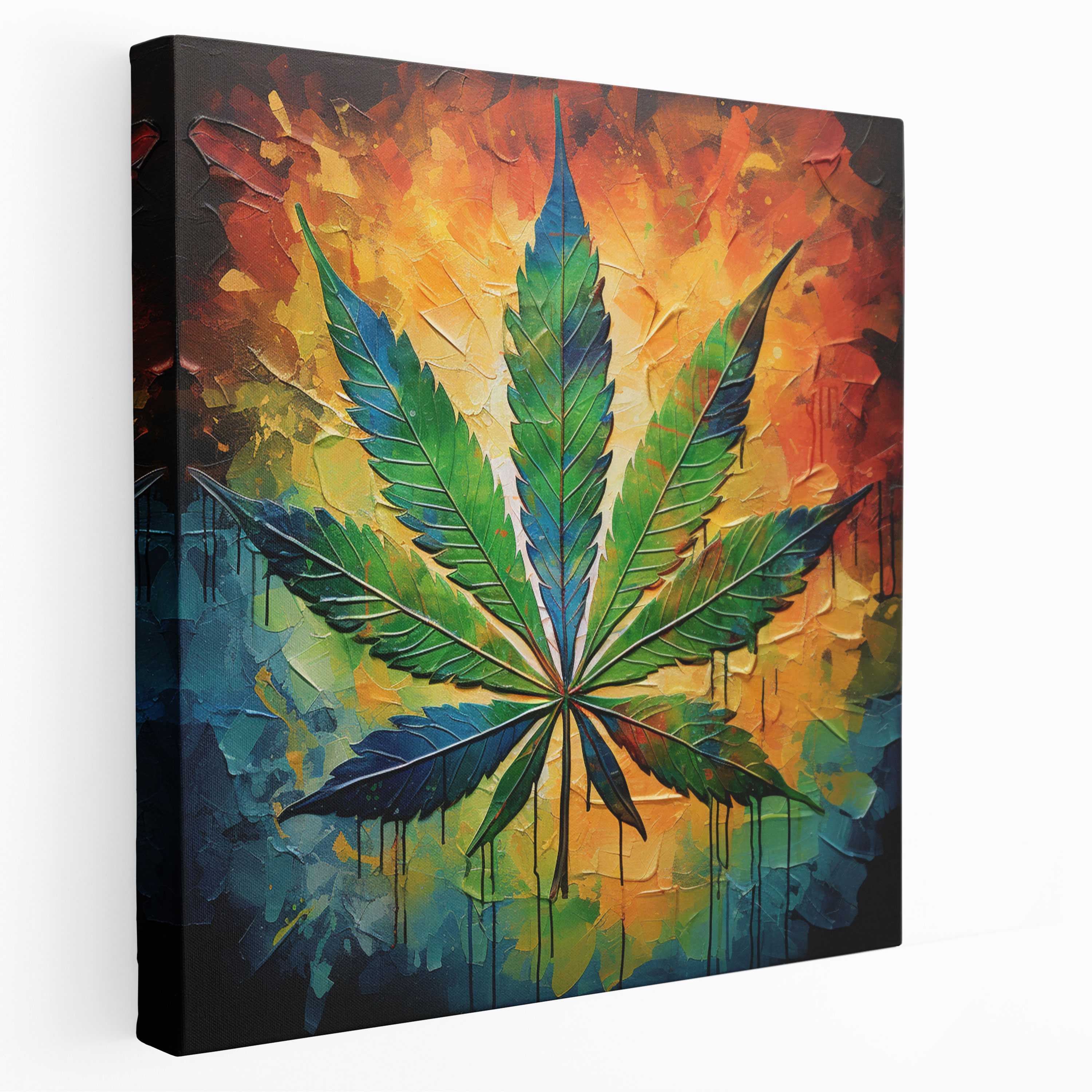 Weed Wall Art - Dynamic Fusion - Weed, Canvas, Contemporary Art, Digital Design
