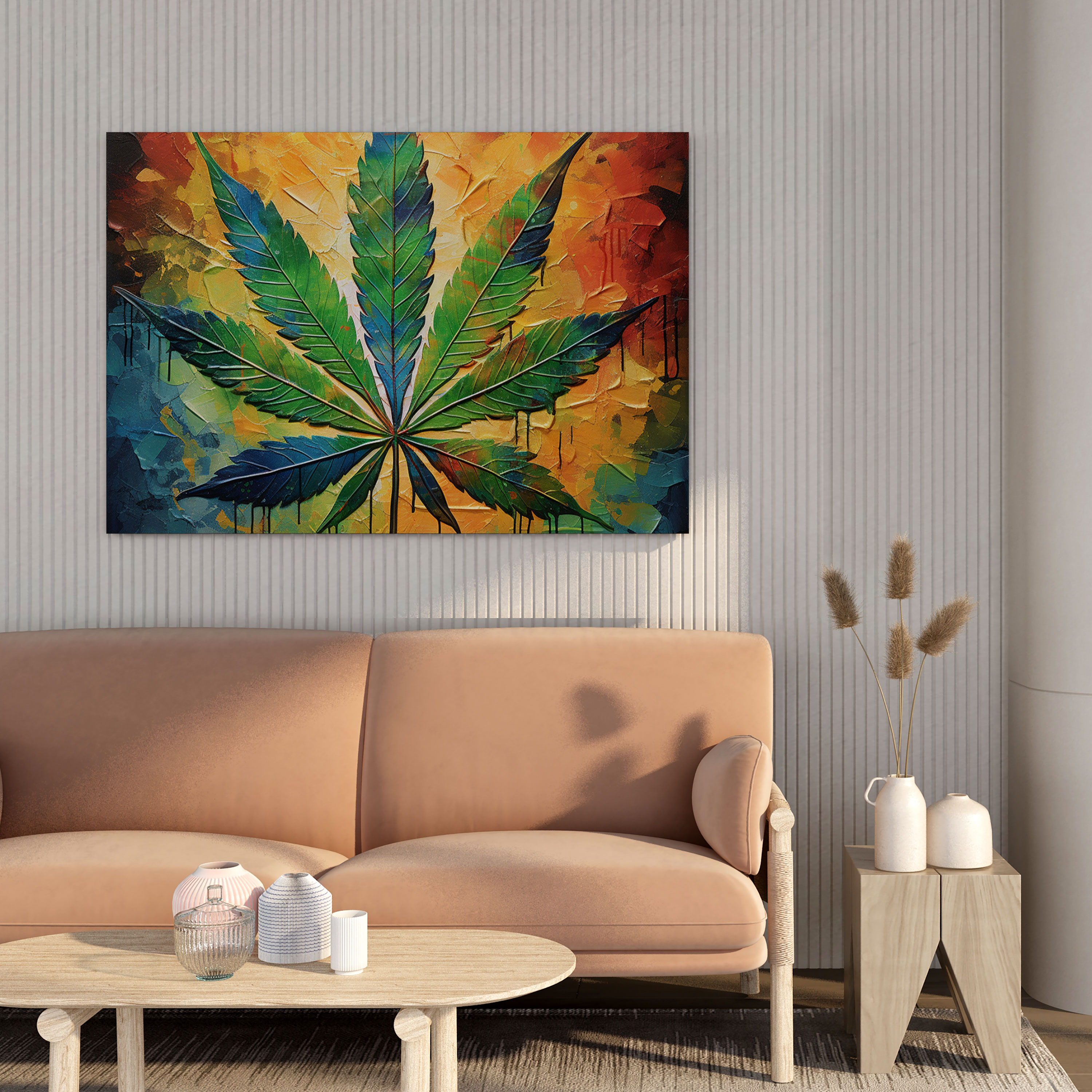 Weed Wall Art - Dynamic Fusion - Weed, Canvas, Contemporary Art, Digital Design