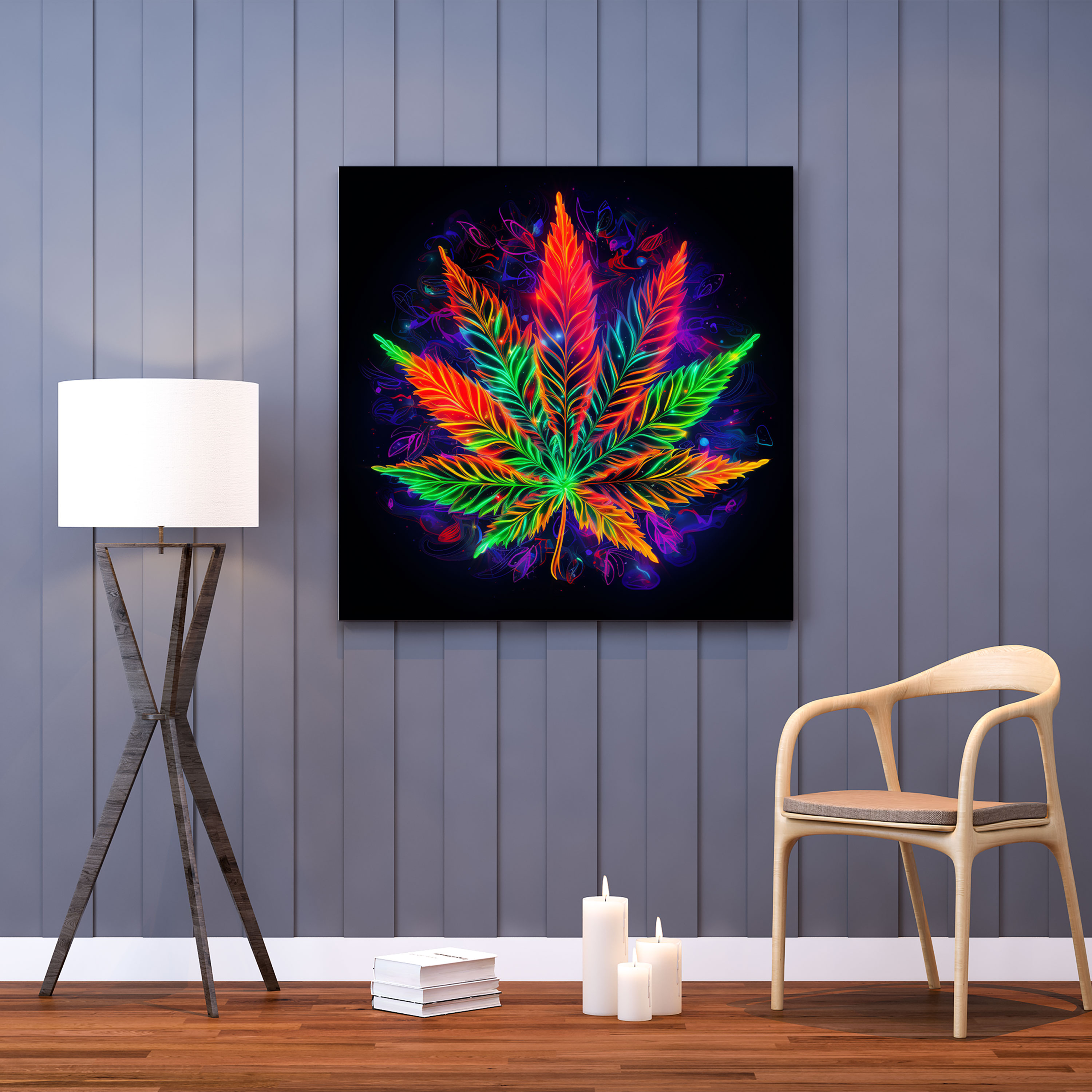 Weed Wall Art - Weed, Wall Decoration, Home Decoration, Vibrant Colors
