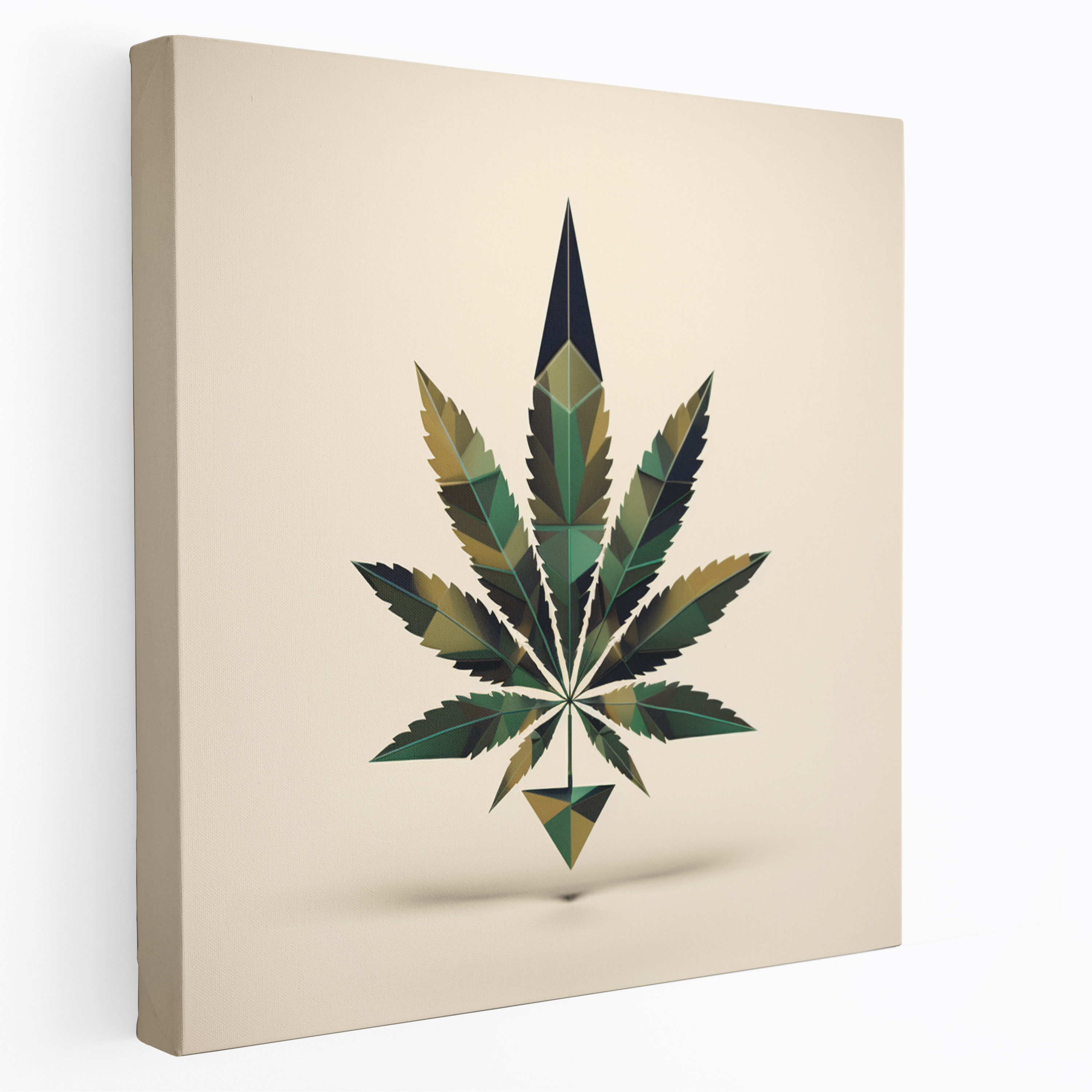 Weed Wall Decoration: Minimalist Marijuana Leaf - Weed, Modern And Stylish, Canvas Print, Home Decoration