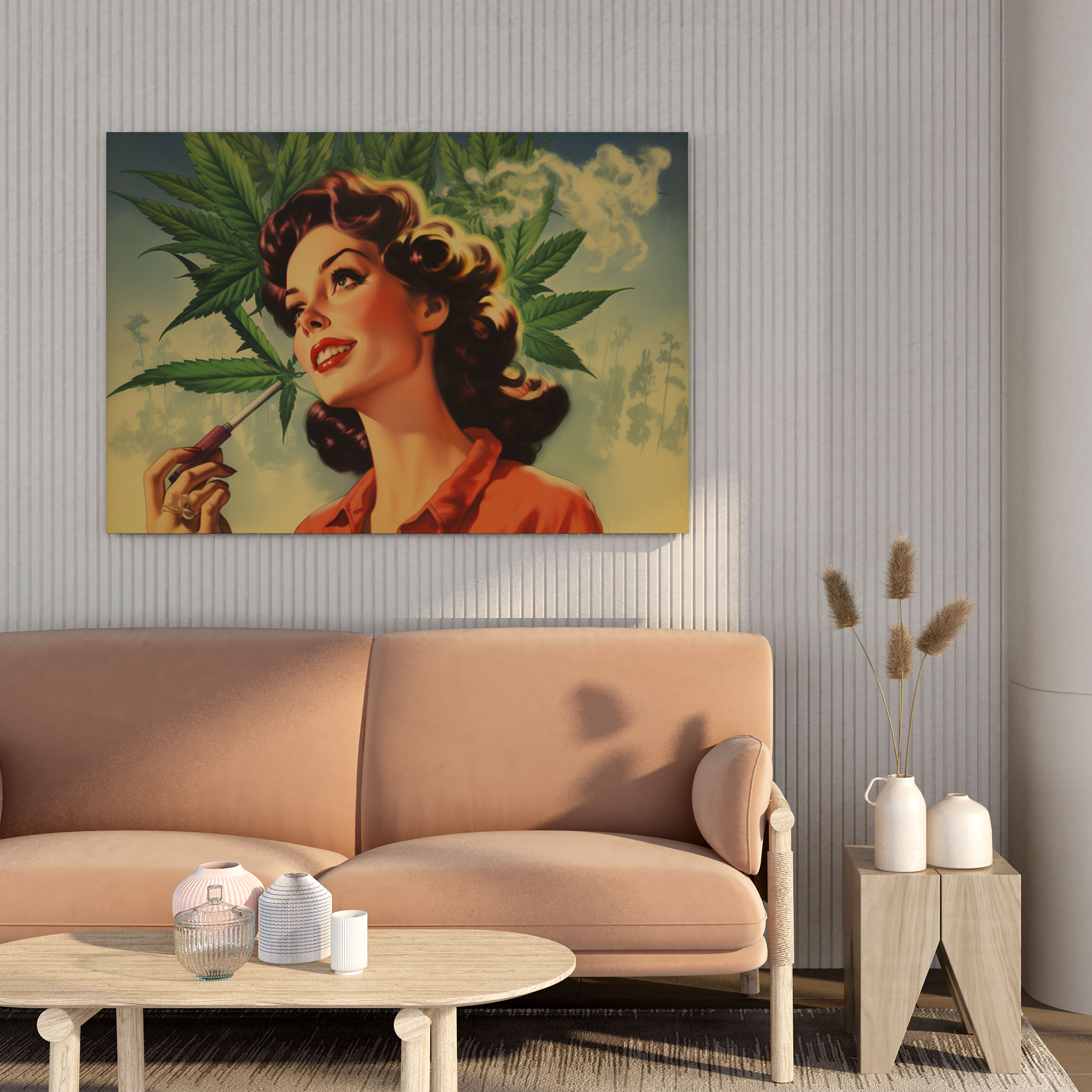 Eski Tarz Kenevir Poster Baskısı - Kenevir Poster Tasarımı Kanvas Duvar Sanatı Retro