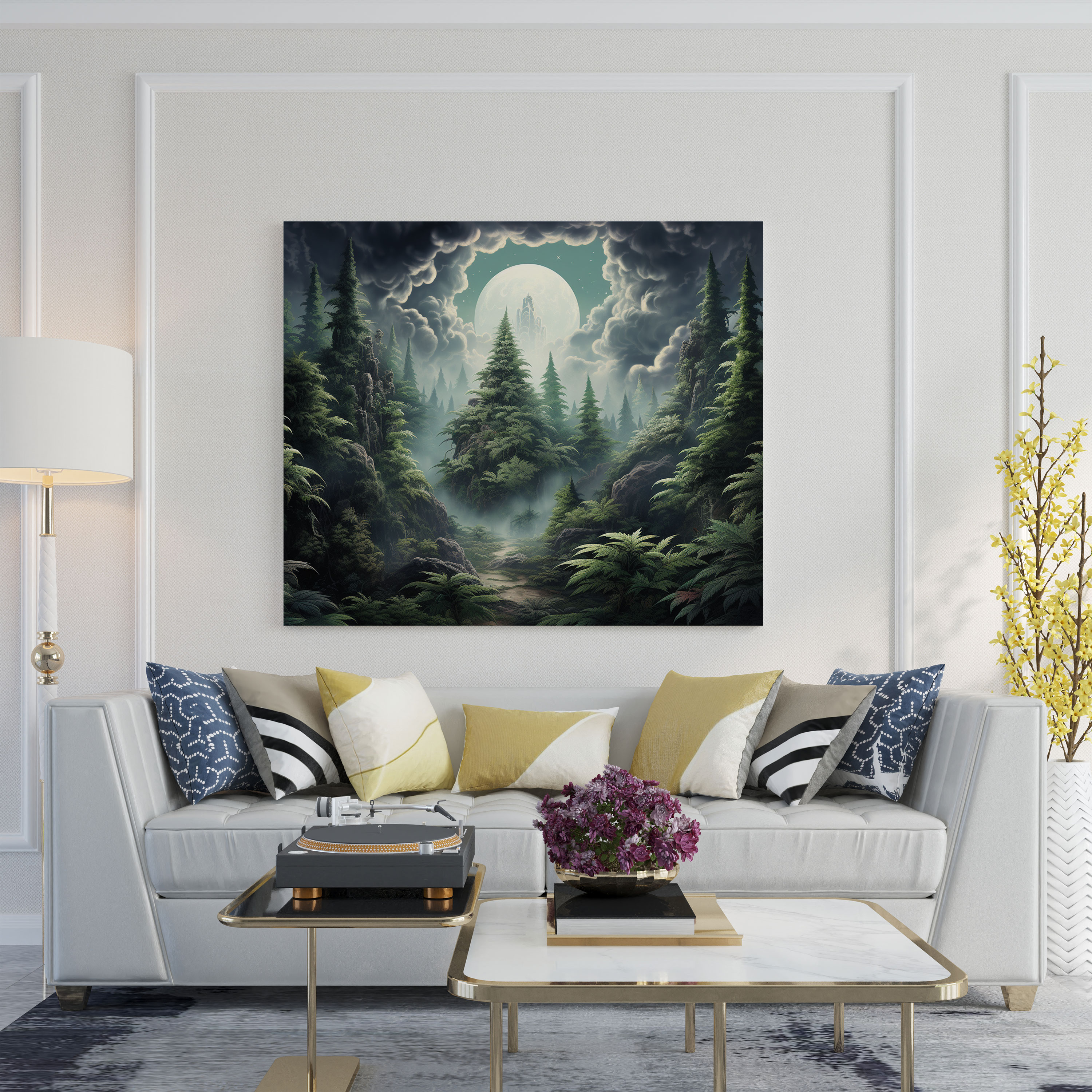 Fantastik Bitki Kanvas Tablo - Duvar Sanatı Kanvas Fantazi Temalı