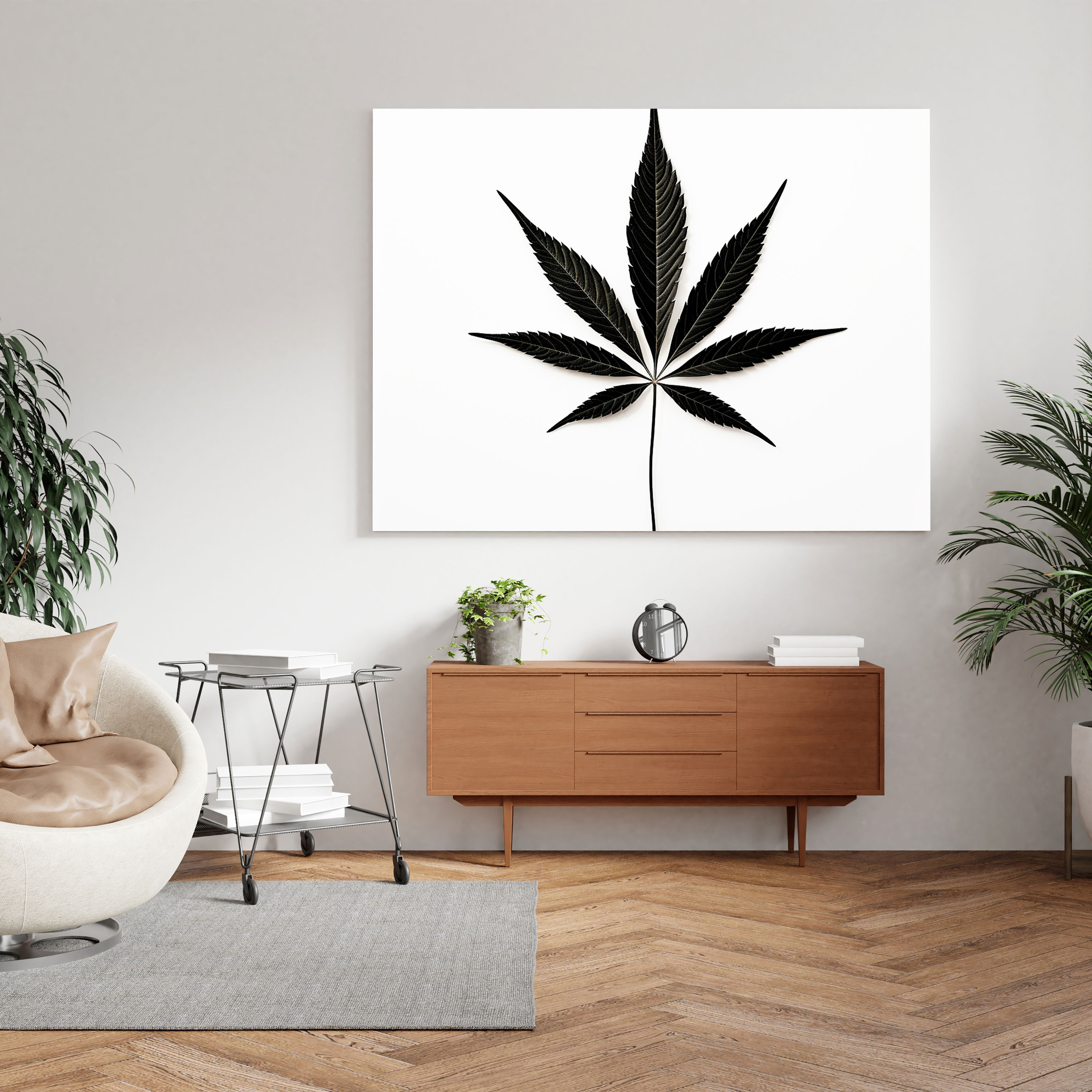Minimalist Ot Kanvas Tablo - Ev Dekorasyonu