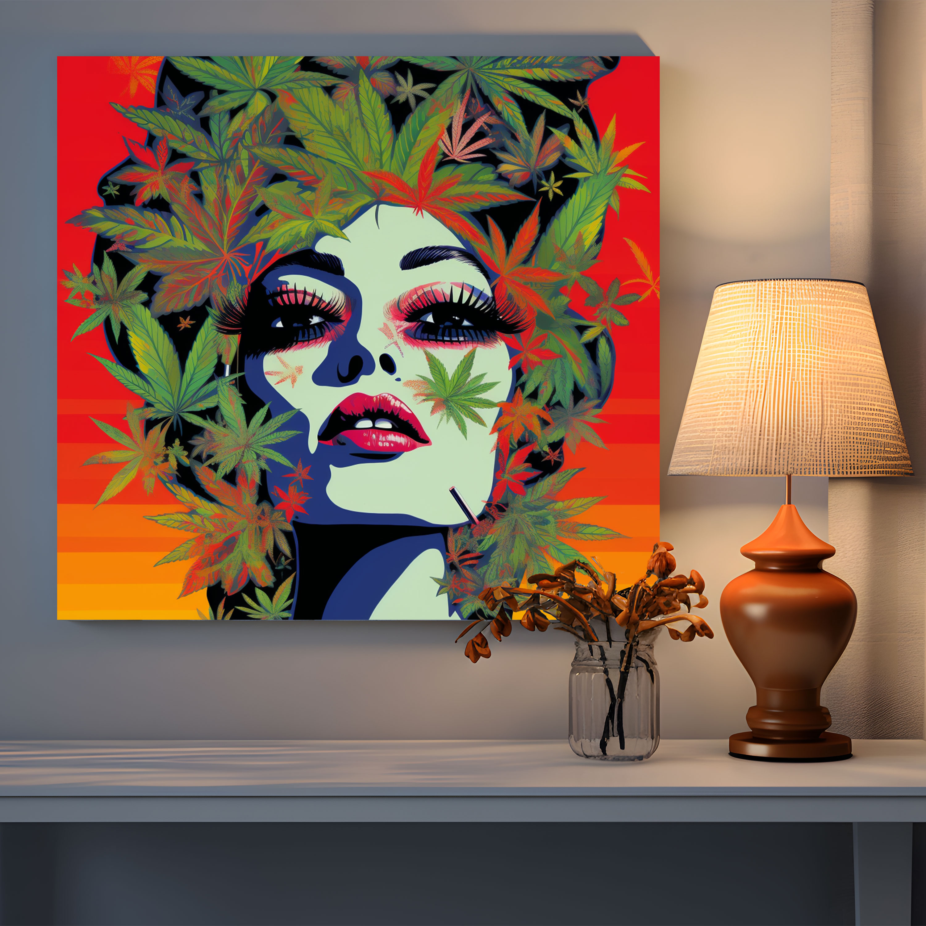Pop Art Weed Canvas Print - Weed, Canvas Wall Art, Home Decoration, Cannabis Enthusiasts
