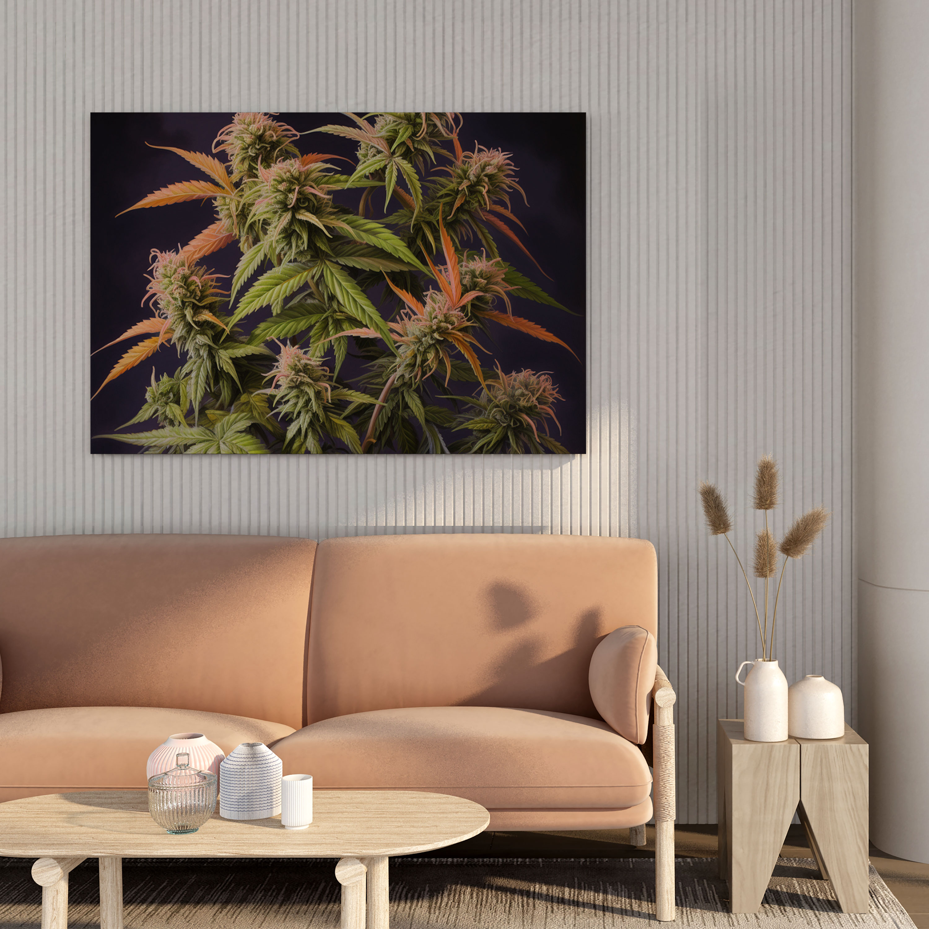 Photorealistic Weed Canvas Print - Weed, Wall Art, Canvas Print, Stages Of Growth