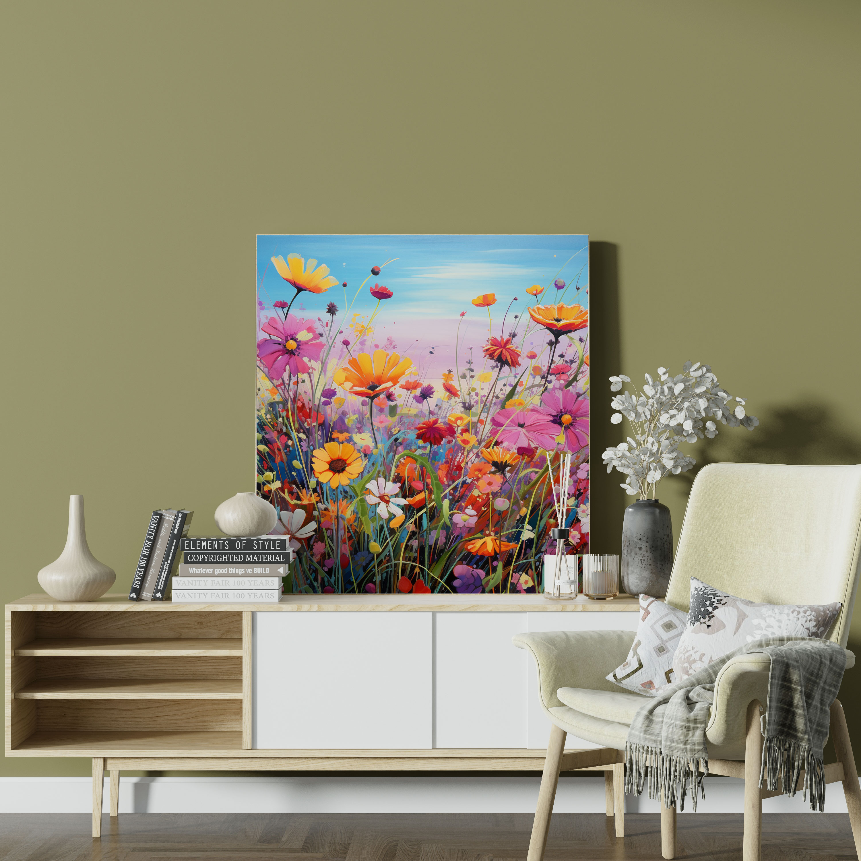 Wildflower Canvas Print - Contemporary Wall Art - Wildflower, Home Decoration, Wildflower, Contemporary