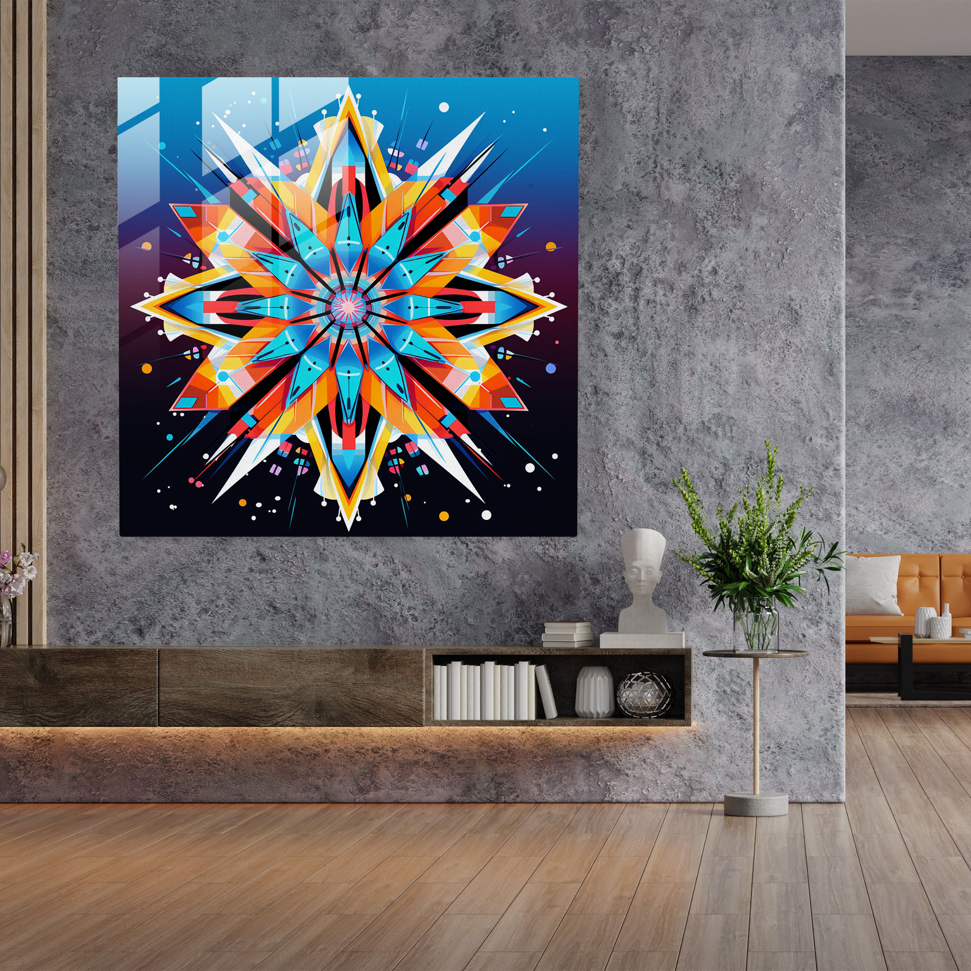 Winter Whimsy Glass Print - Winter, Modern Art, Winter Whimsy, Pop Art Illustration