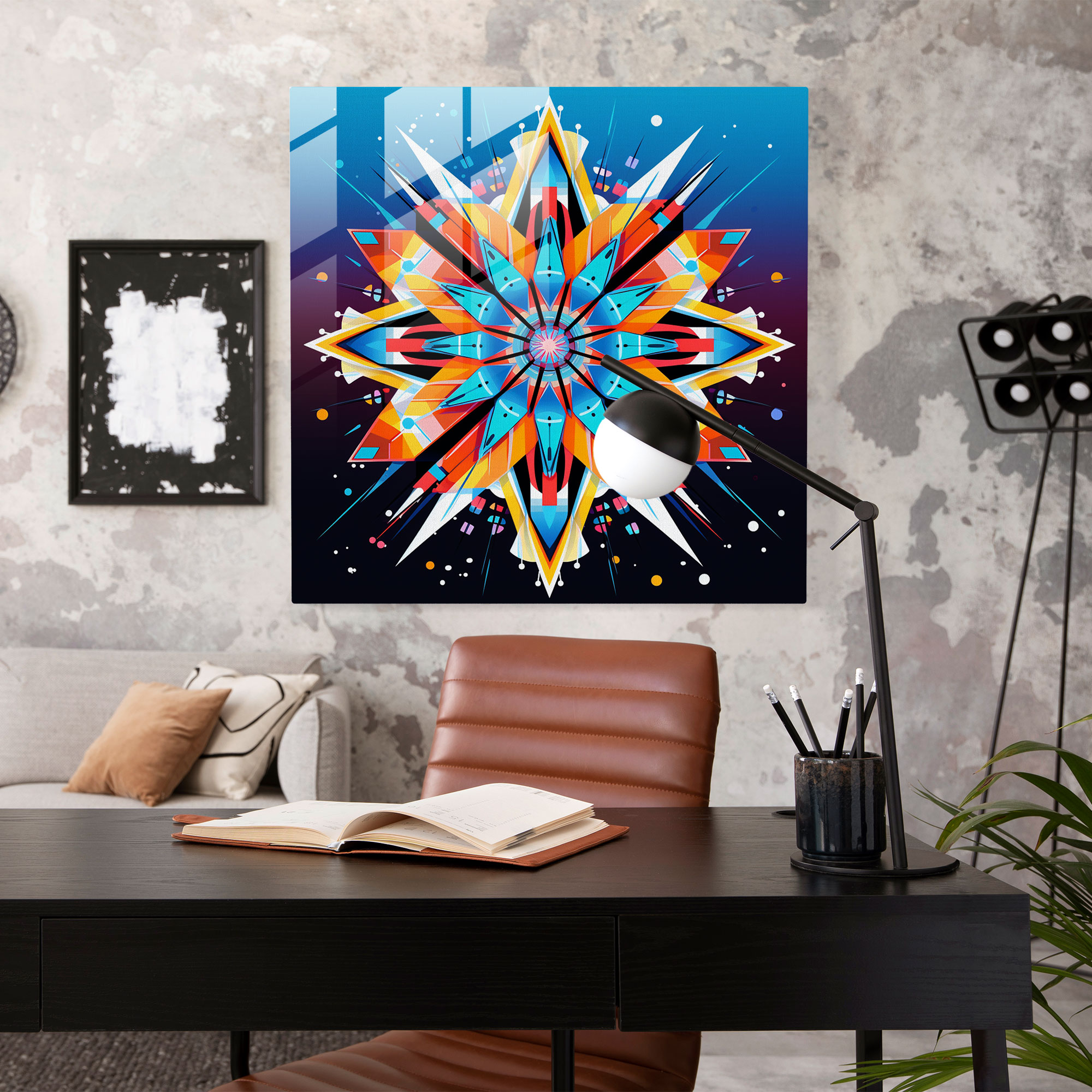 Winter Whimsy Glass Print - Winter, Modern Art, Winter Whimsy, Pop Art Illustration