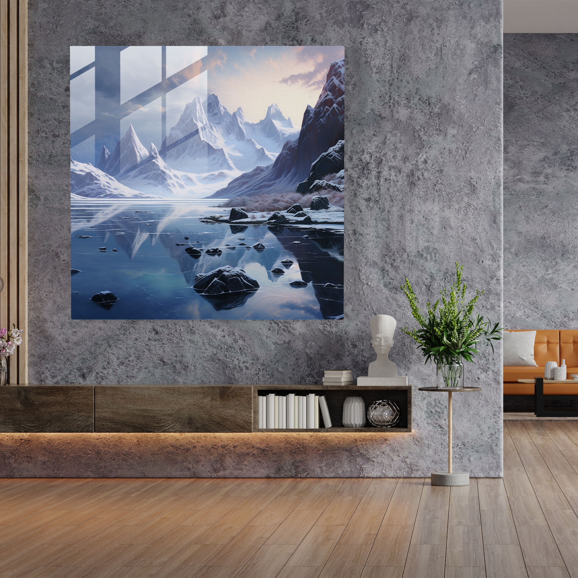 Winter Wonderland Glass Print - Winter, Winter, Wall Decoration, Home Decoration