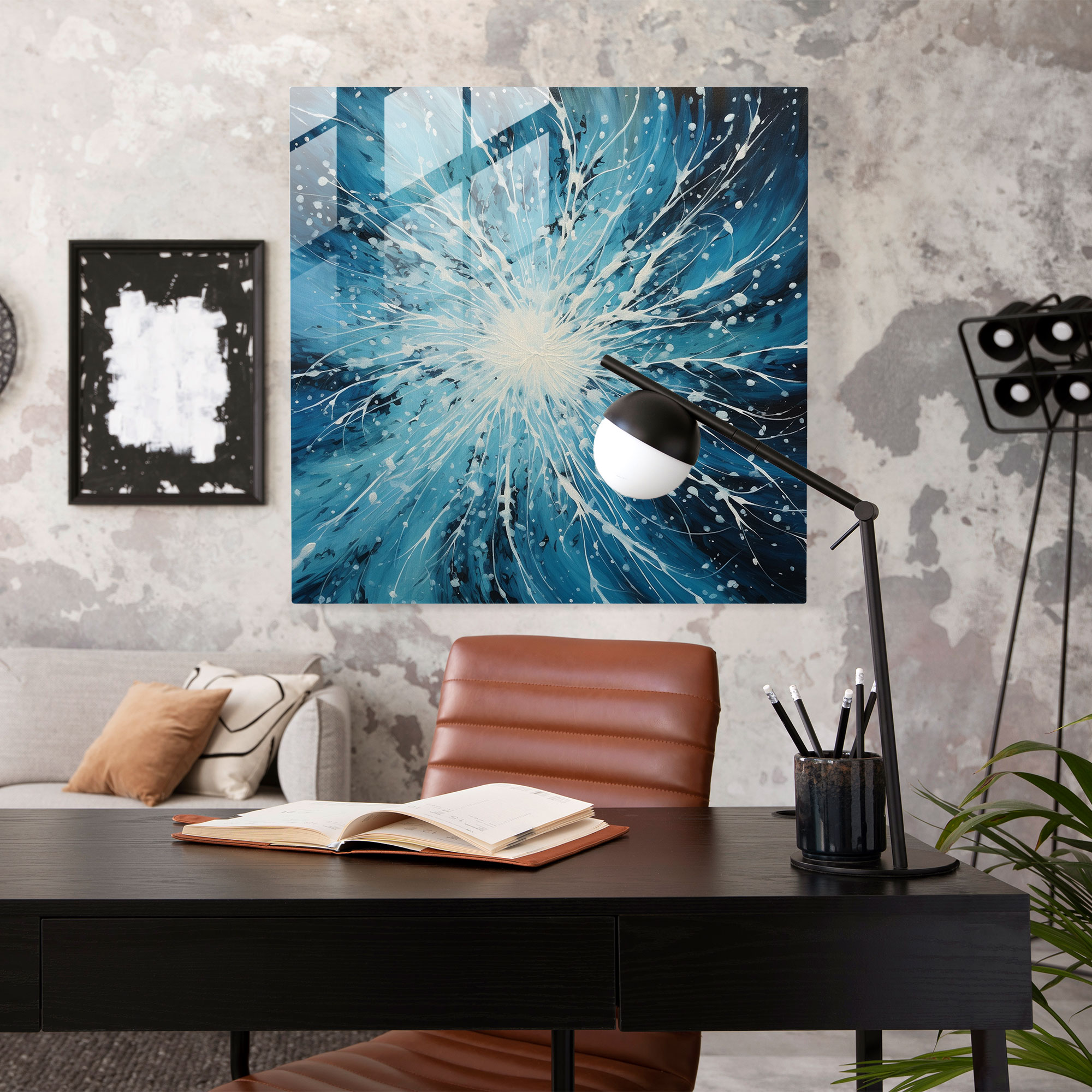 Winter Mystique Glass Print - Winter, Modern Art, Glass Art, Mystique