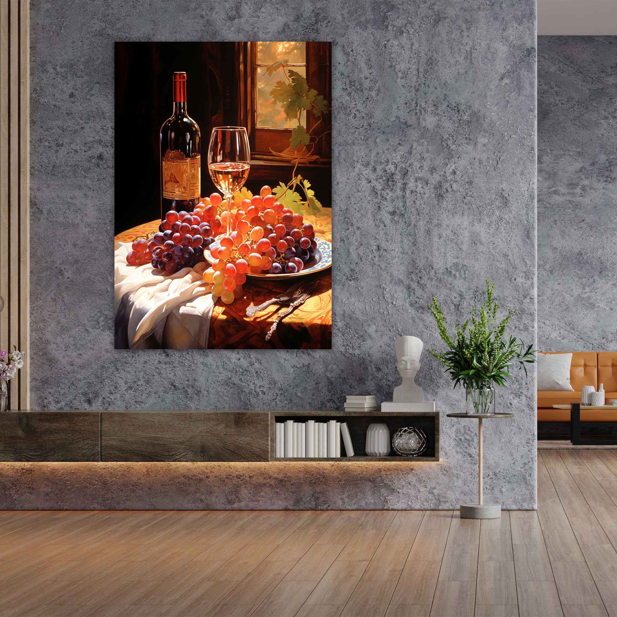 Wine Canvas Print - Still Life With Wine Bottle Wall Art - Wine, Still Life With Wine Bottle Wall Art, Home Decoration, Wine Canvas Print