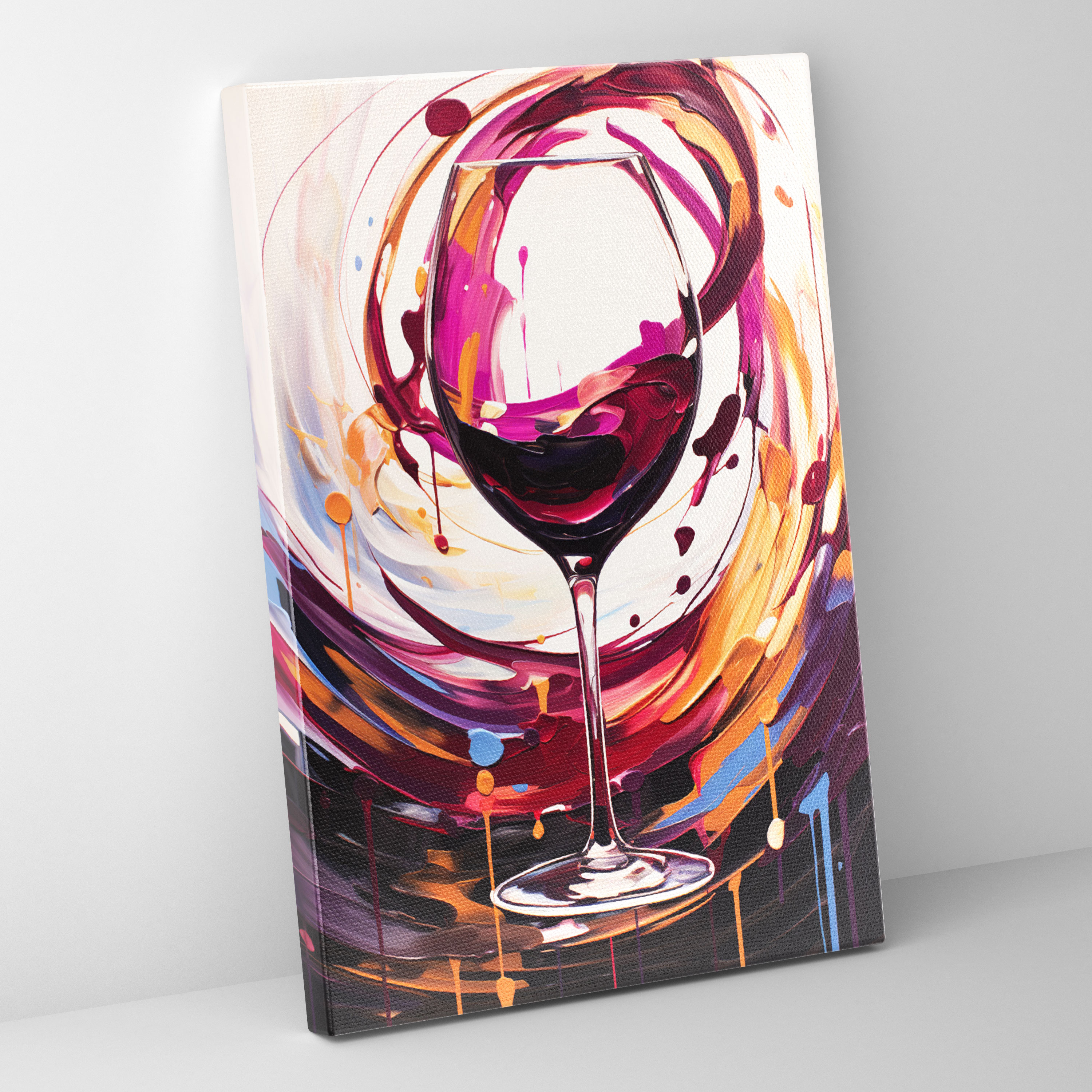 Wine Wall Decoration - Wine, Modern Abstract Artwork, Abstract Shapes, Canvas Wall Art