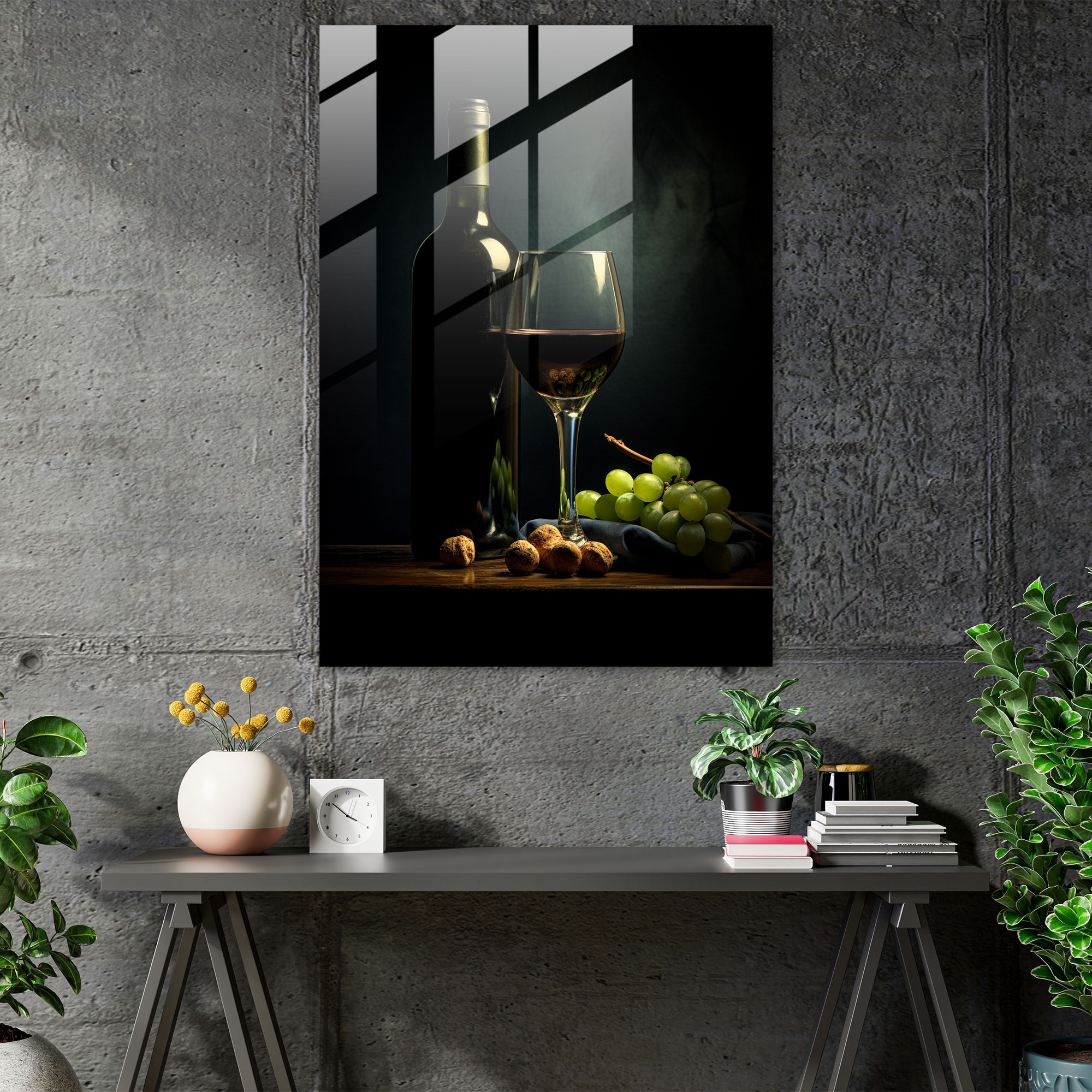 Wine Glass Print - Dark And Mysterious - Wall Decoration - Wine, Wine, Glass Art, Curiosity