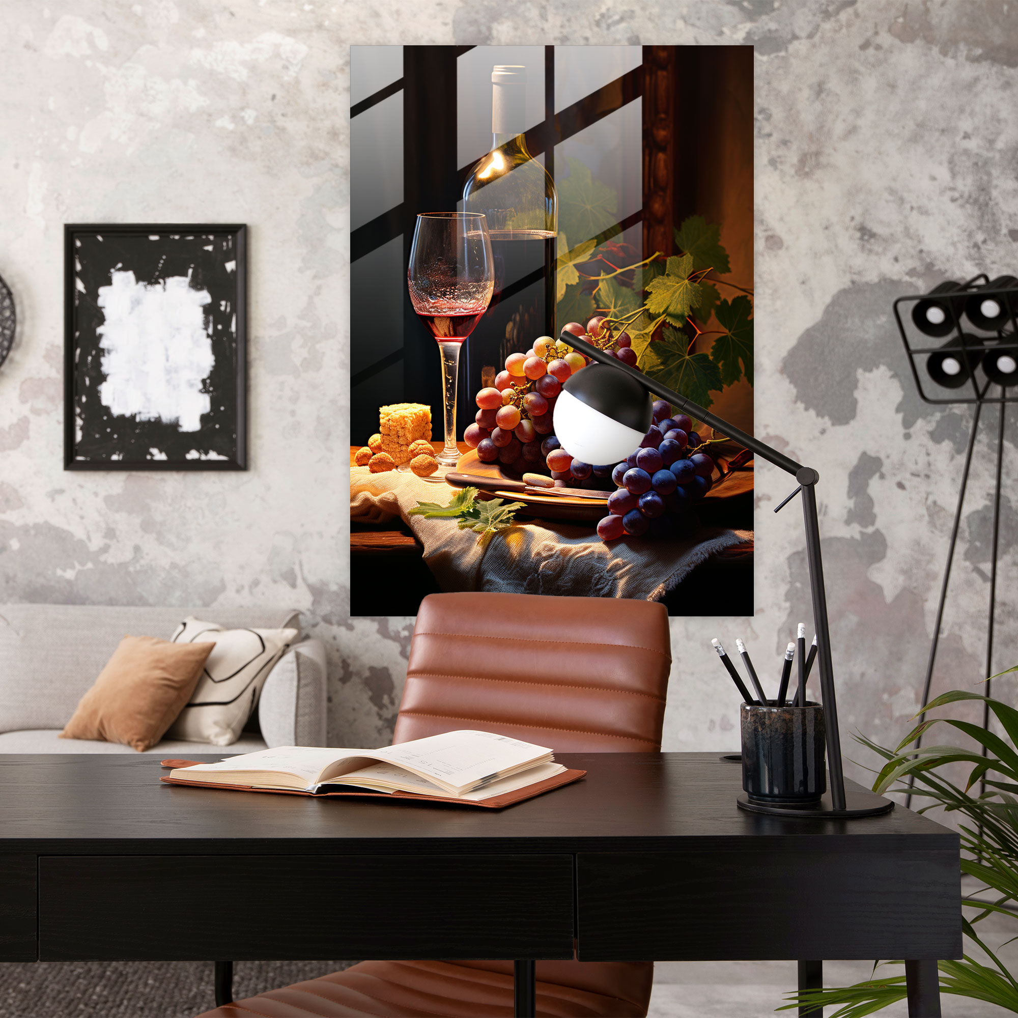 Wine Glass Print - Realistic Still Life - Wine, Glass Wall Art, Wine, Home Decoration