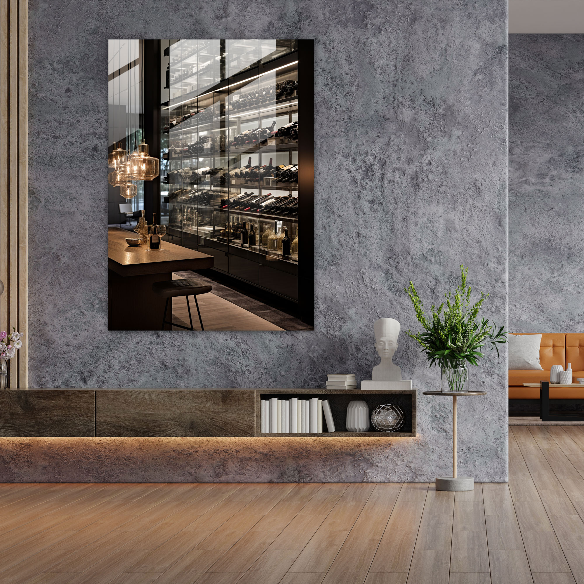 Wine Glass Art - Modern Wine Bar - Wine, Glass Wall Art, Glass Art, Modern Art