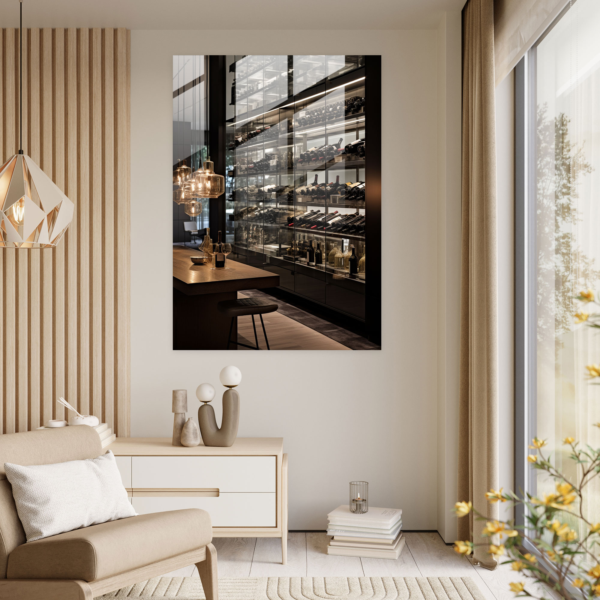 Wine Glass Art - Modern Wine Bar - Wine, Glass Wall Art, Glass Art, Modern Art