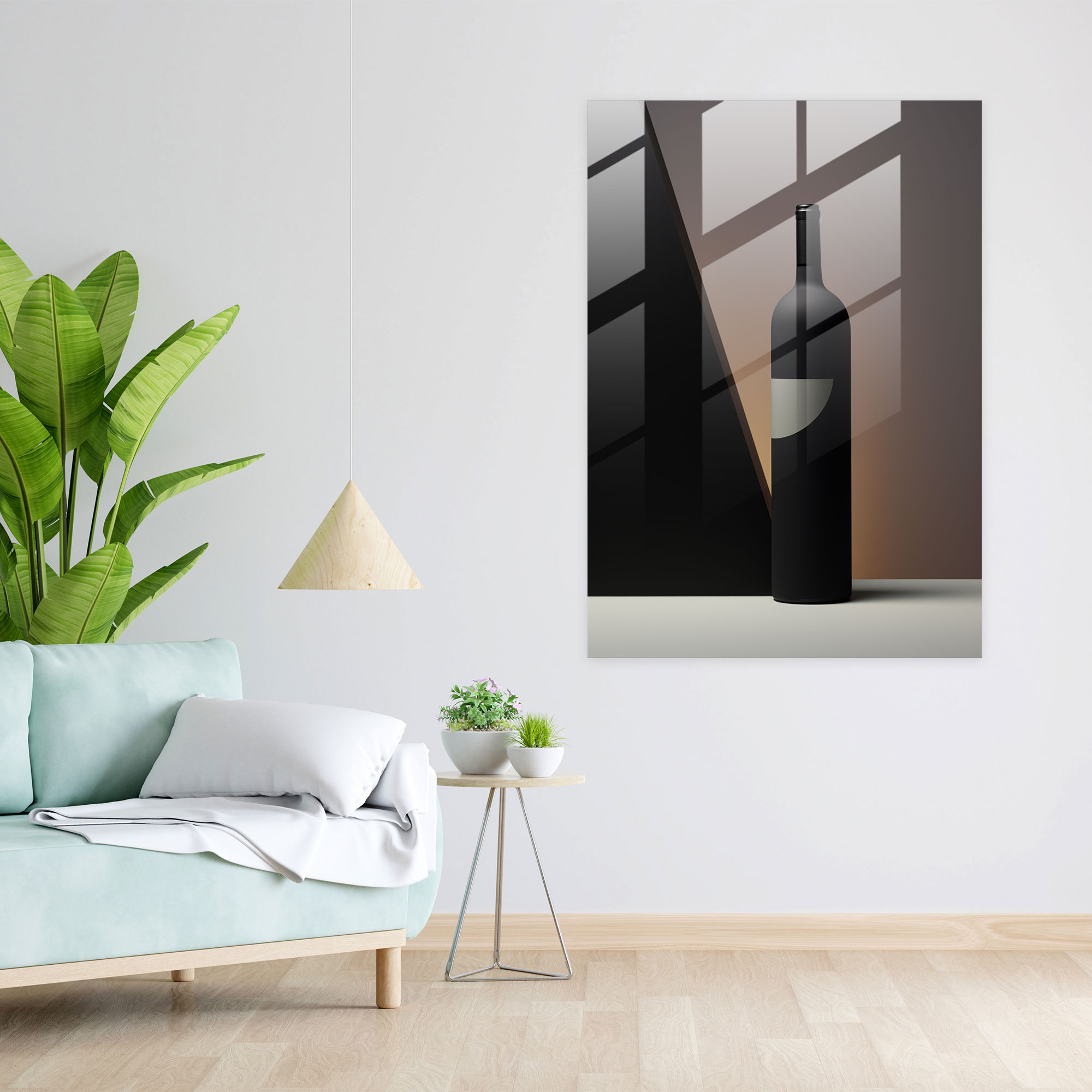 Minimalist Wine Glass Print - Wine, Typography, Modern Art, Wall Decoration