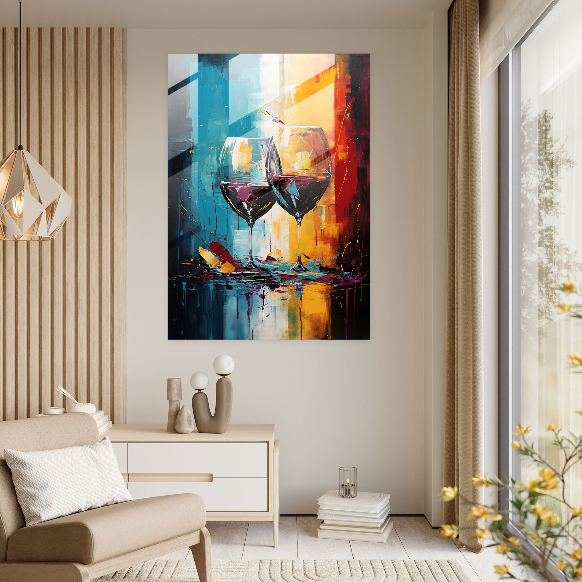 Flavorful Wines Glass Print - Wine, Glass Print, Aromas, Glass Art