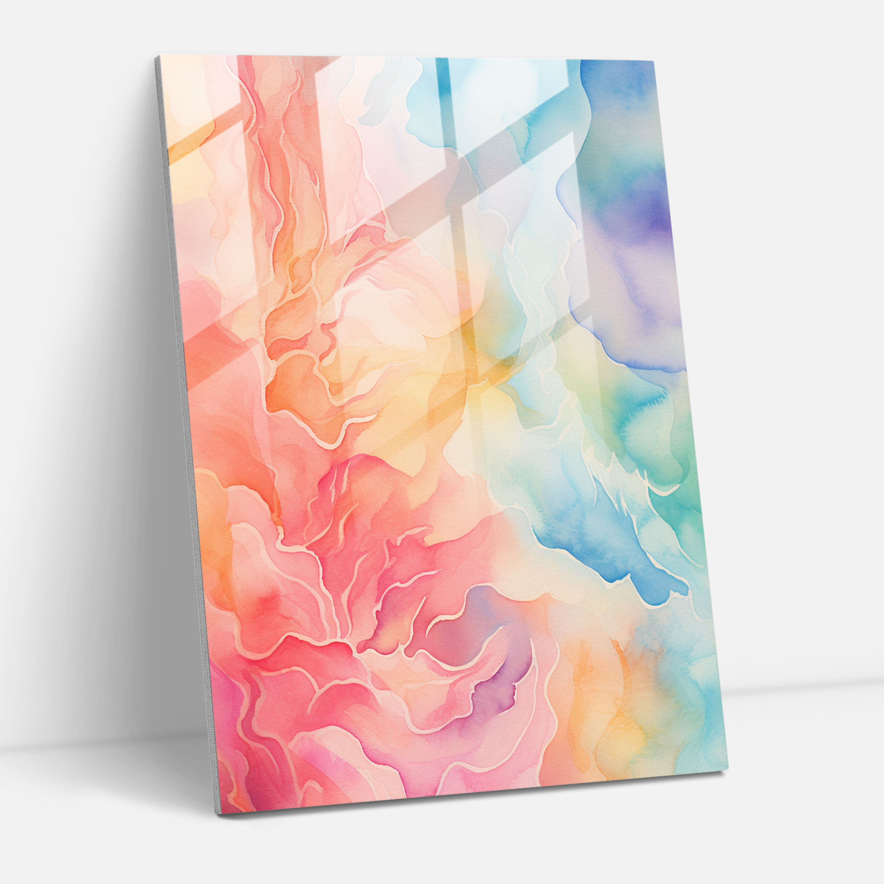 Wine Glass Print - Colorful Abstract Glass Wall Art - Wine, Modern Art, Abstract, Wall Decoration