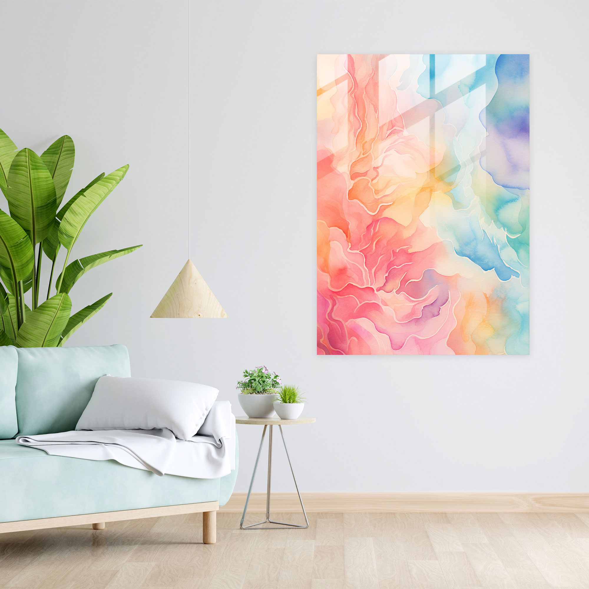 Wine Glass Print - Colorful Abstract Glass Wall Art - Wine, Modern Art, Abstract, Wall Decoration