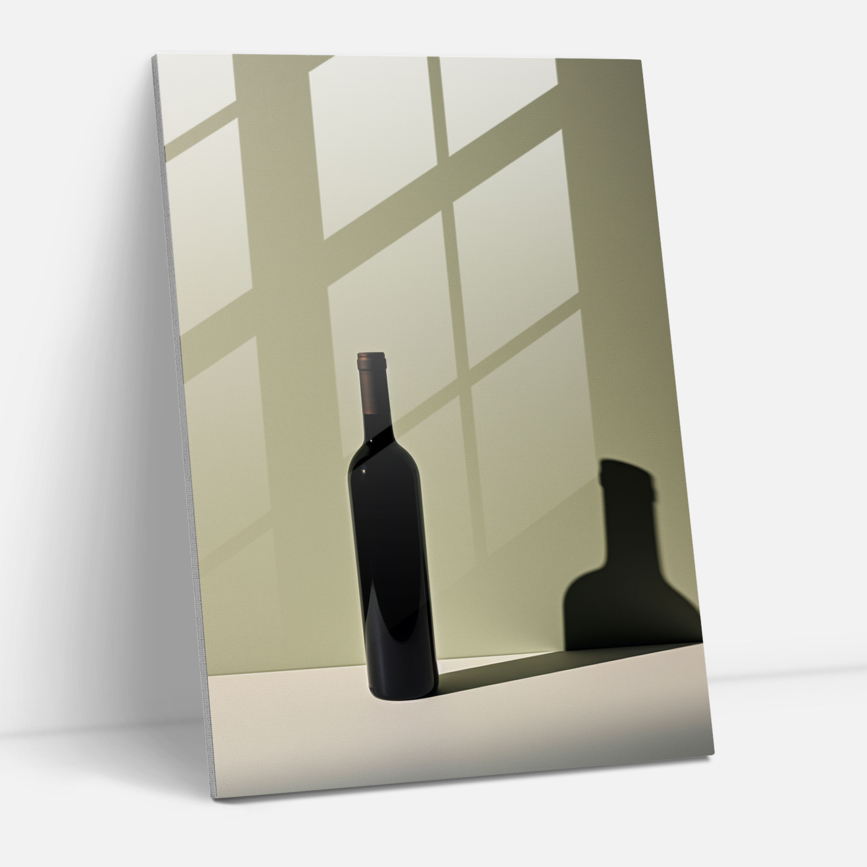 Wine Glass Print - Minimalist Wine Bottle Glass Wall Art - Wine, Blank Background, Wall Decoration, Wine
