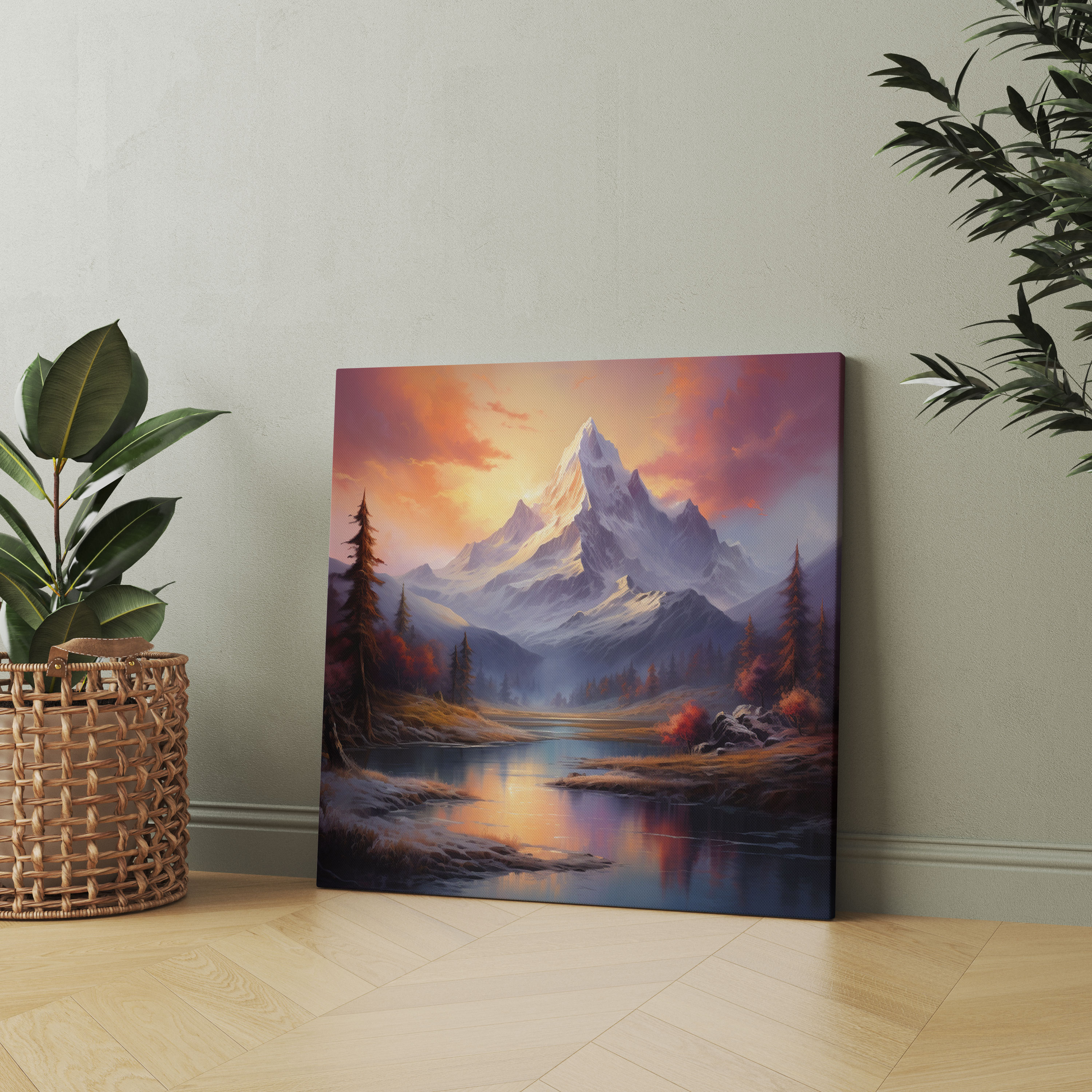 Winter Mountain Wall Art - Winter, Snow-Capped, Sunrise, Mountain