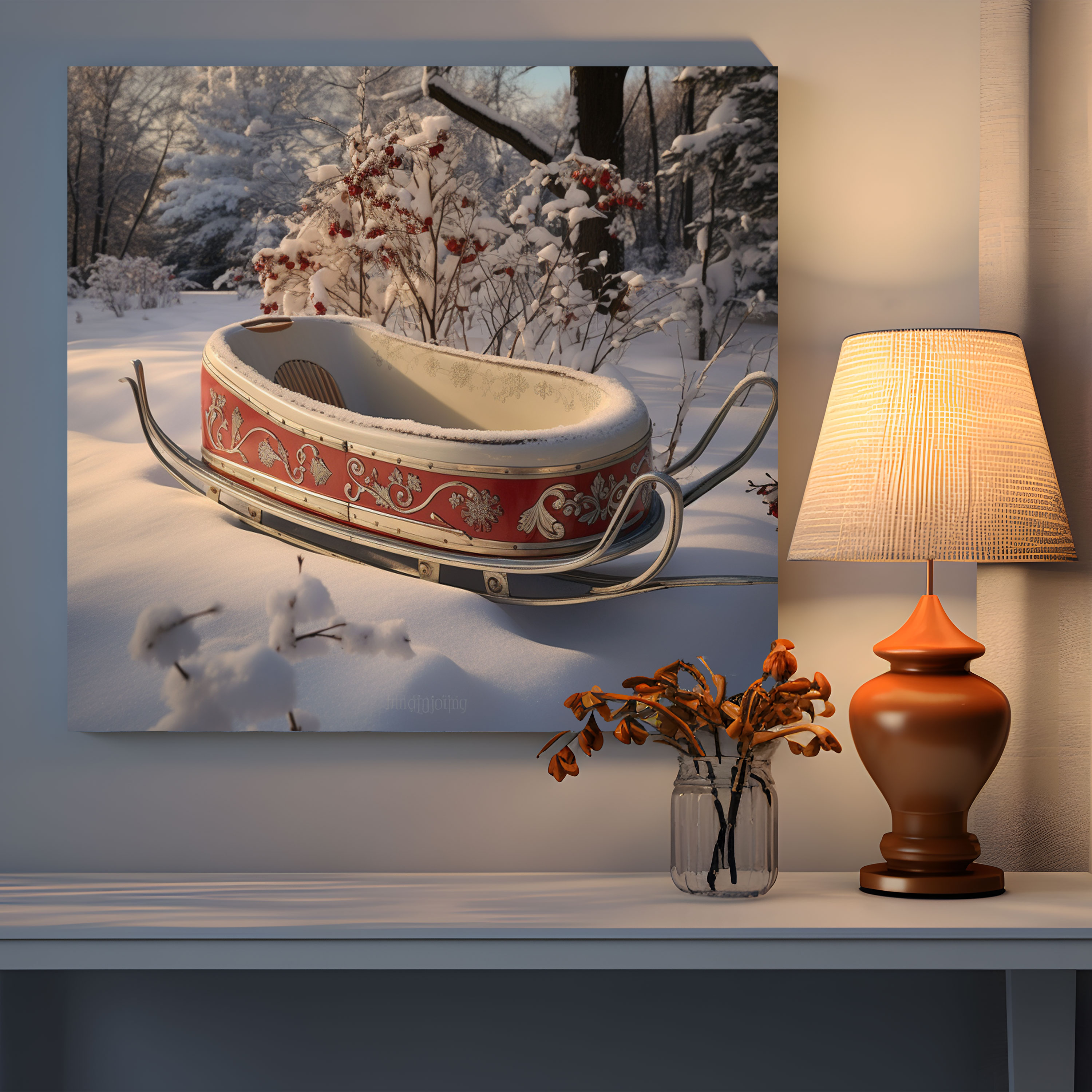 Winter Sled Canvas Print - Winter, Winter, Canvas Print, Sled