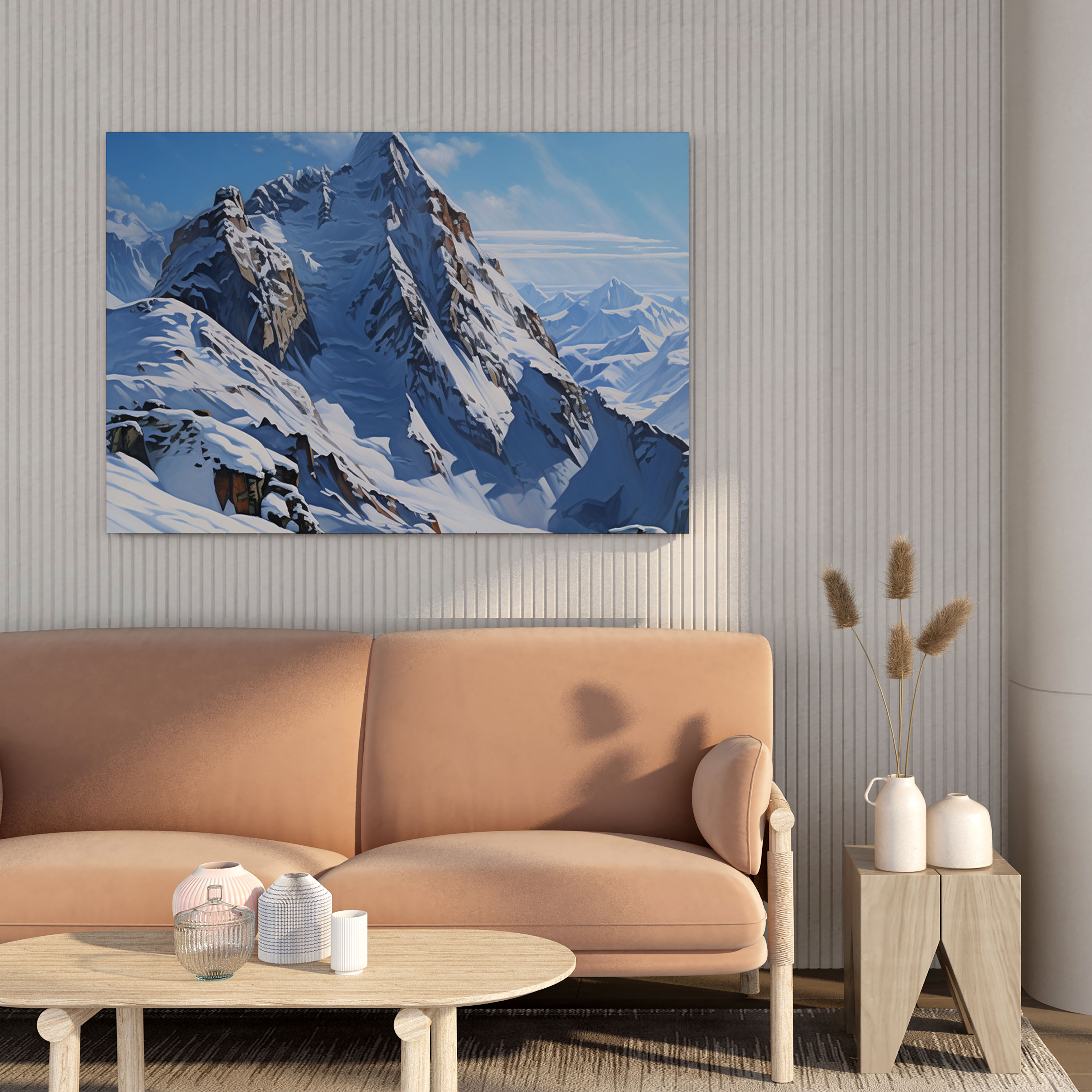 Snowy Mountain Serenity Wall Art - Winter, Wall Decoration, Winter, Home Decoration