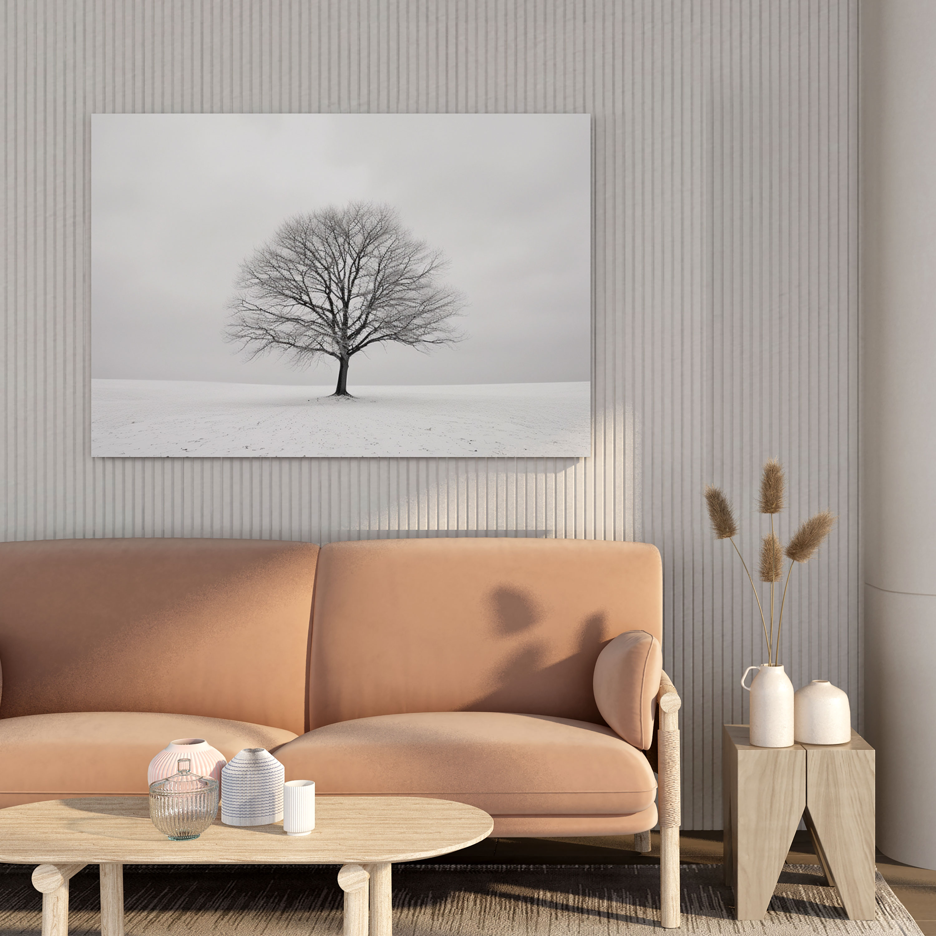 Winter Elegance Canvas Print - Winter, Minimalist Photograph, Winter, Canvas
