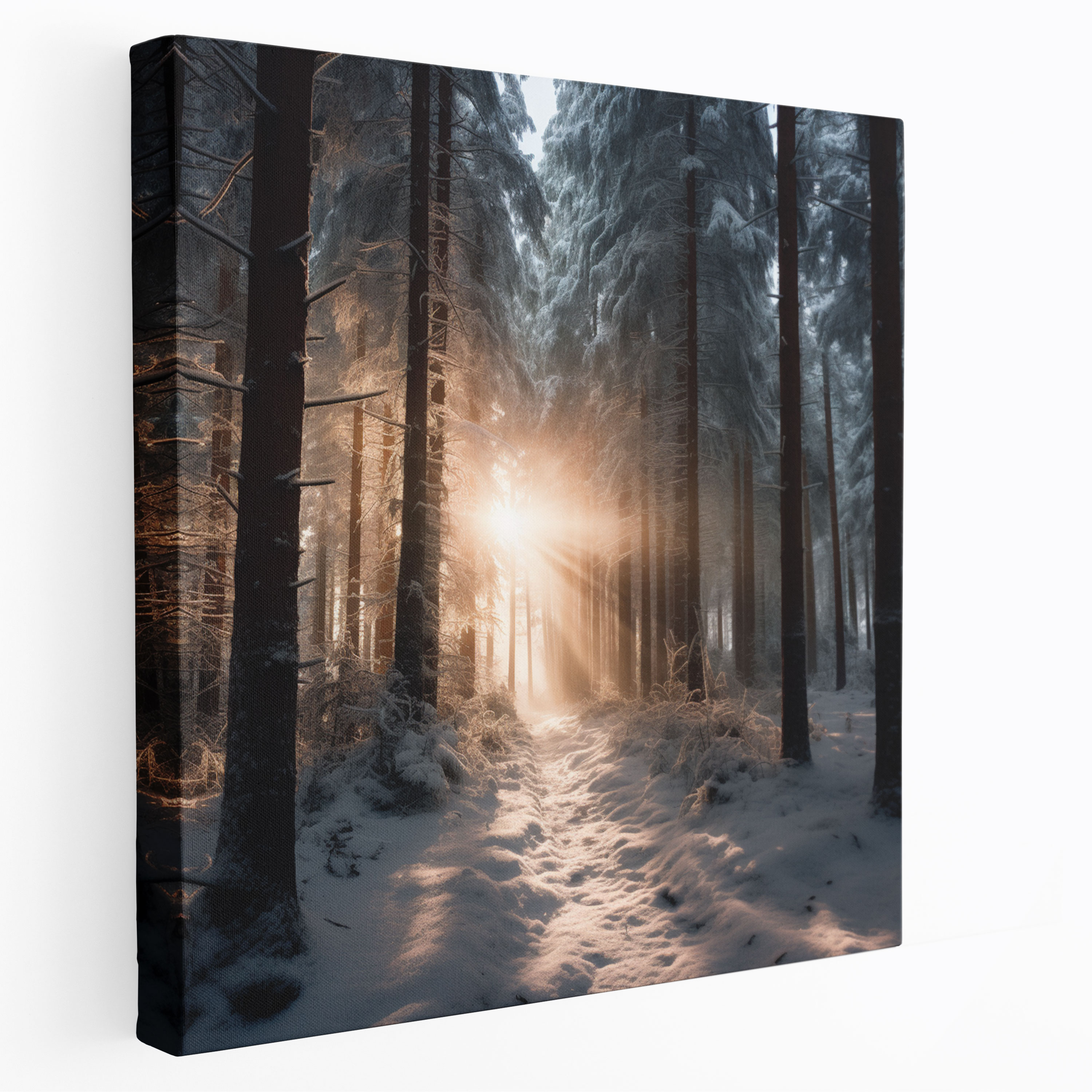 Winter Forest Canvas Print - Winter, Nature, Wall Art, Winter Wonderland