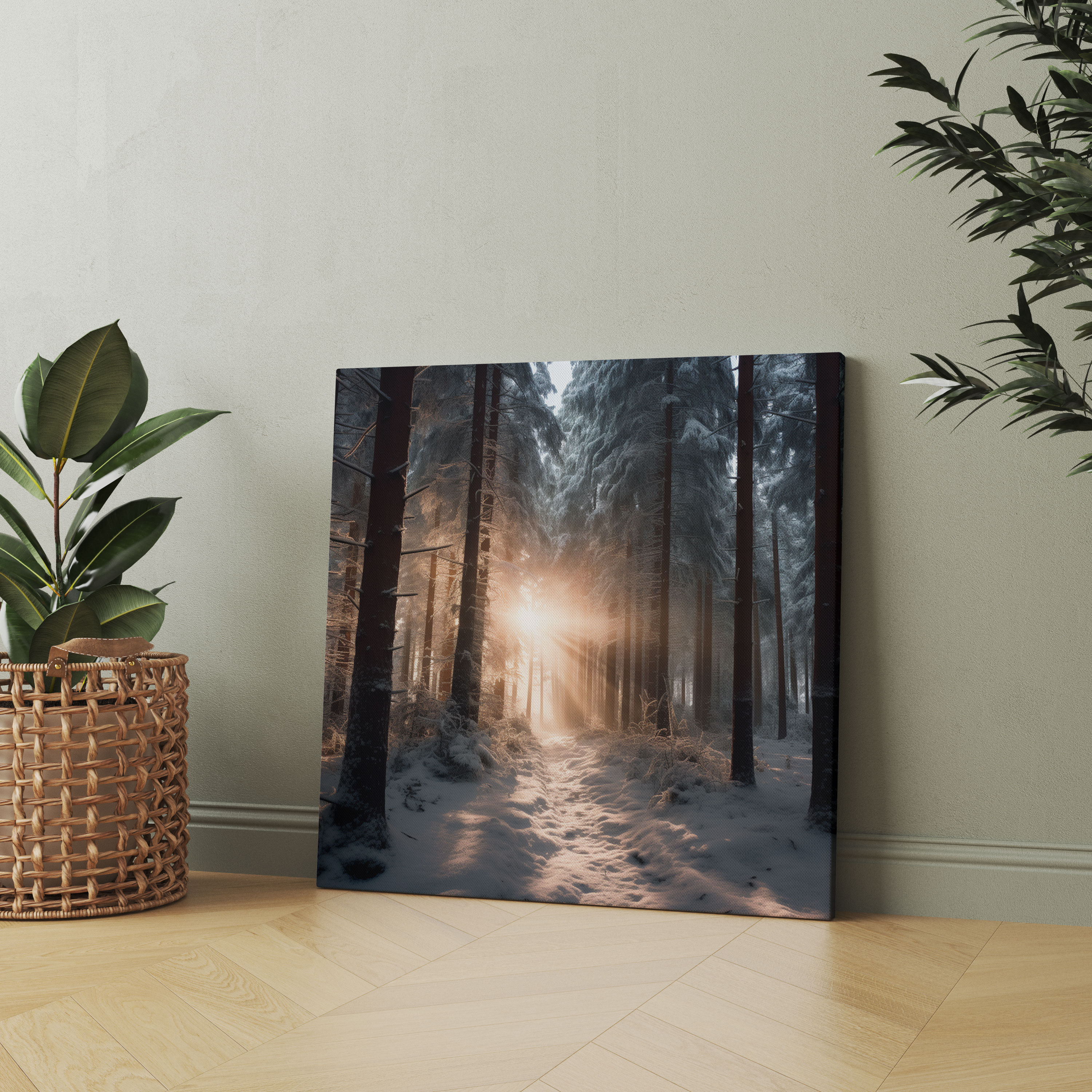 Winter Forest Canvas Print - Winter, Nature, Wall Art, Winter Wonderland