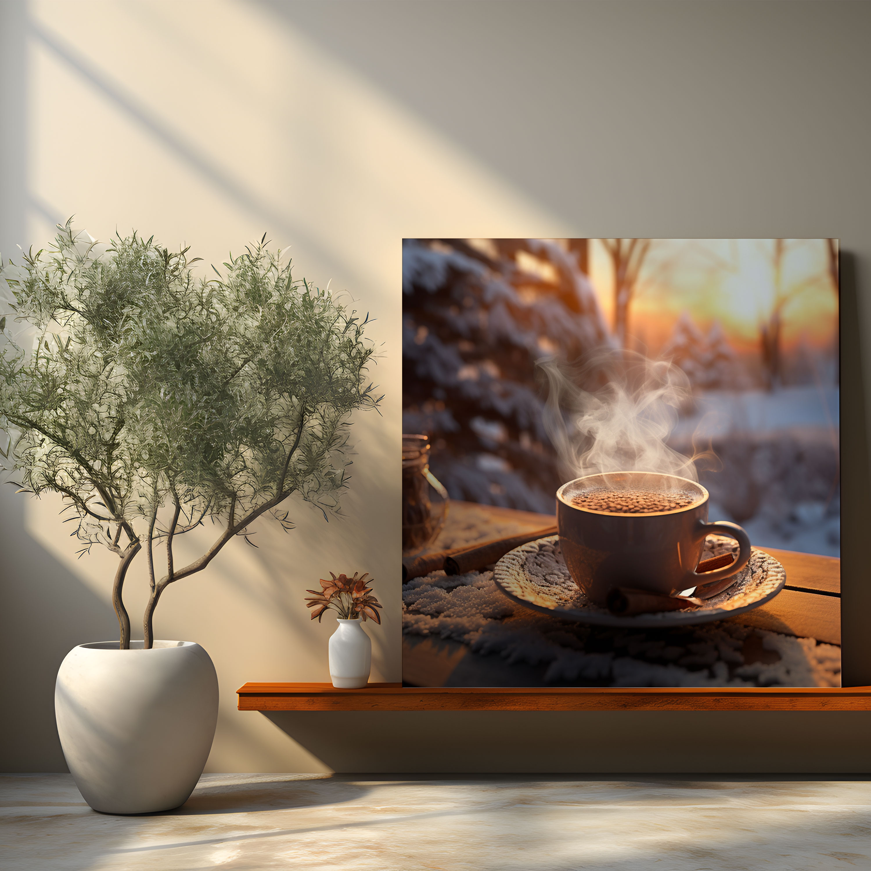 Winter Cozy Morning Canvas Print - Winter, Canvas Print, Captivating, Warmth