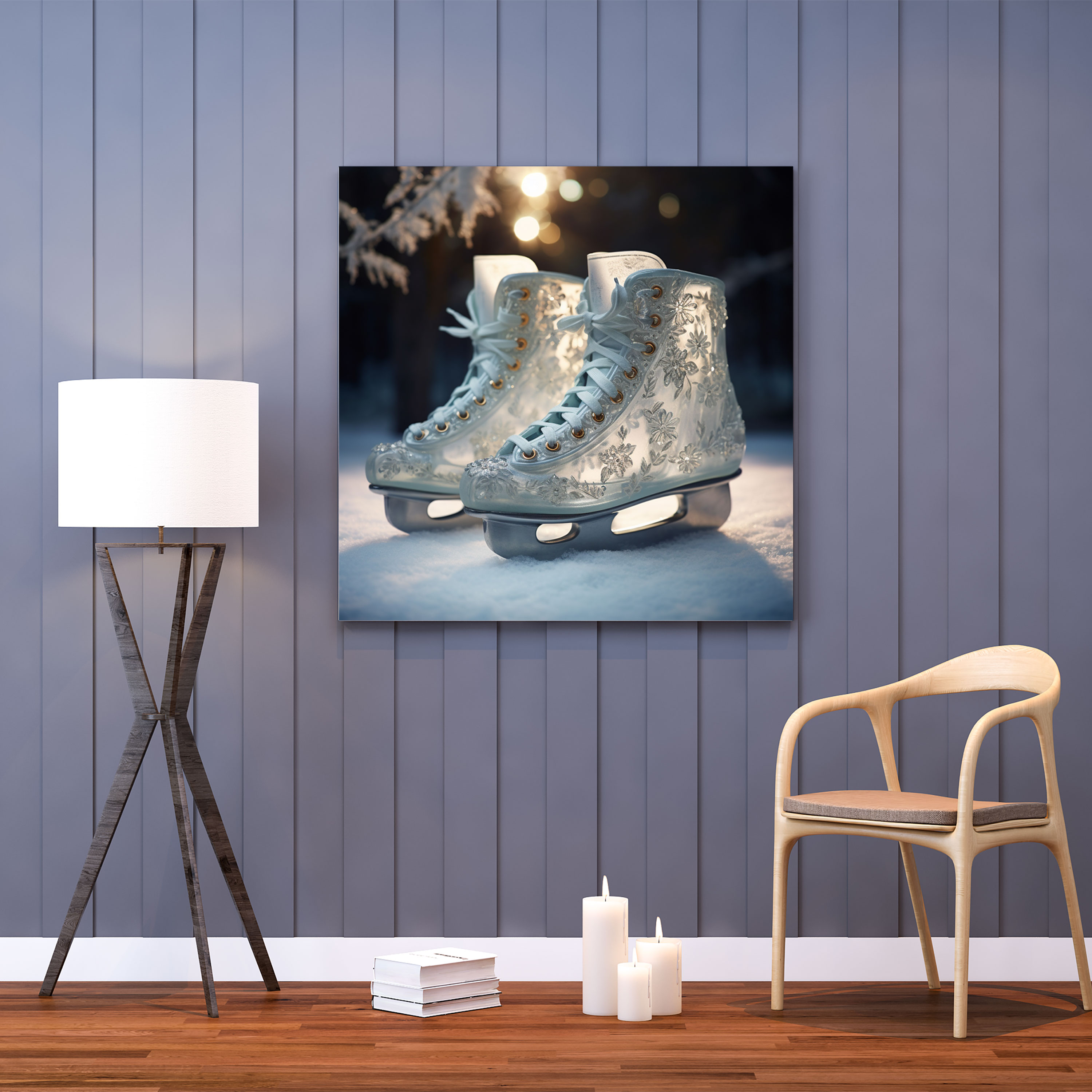 Ice Skates Canvas Print - Winter, Canvas Print, Winter, Home Decoration