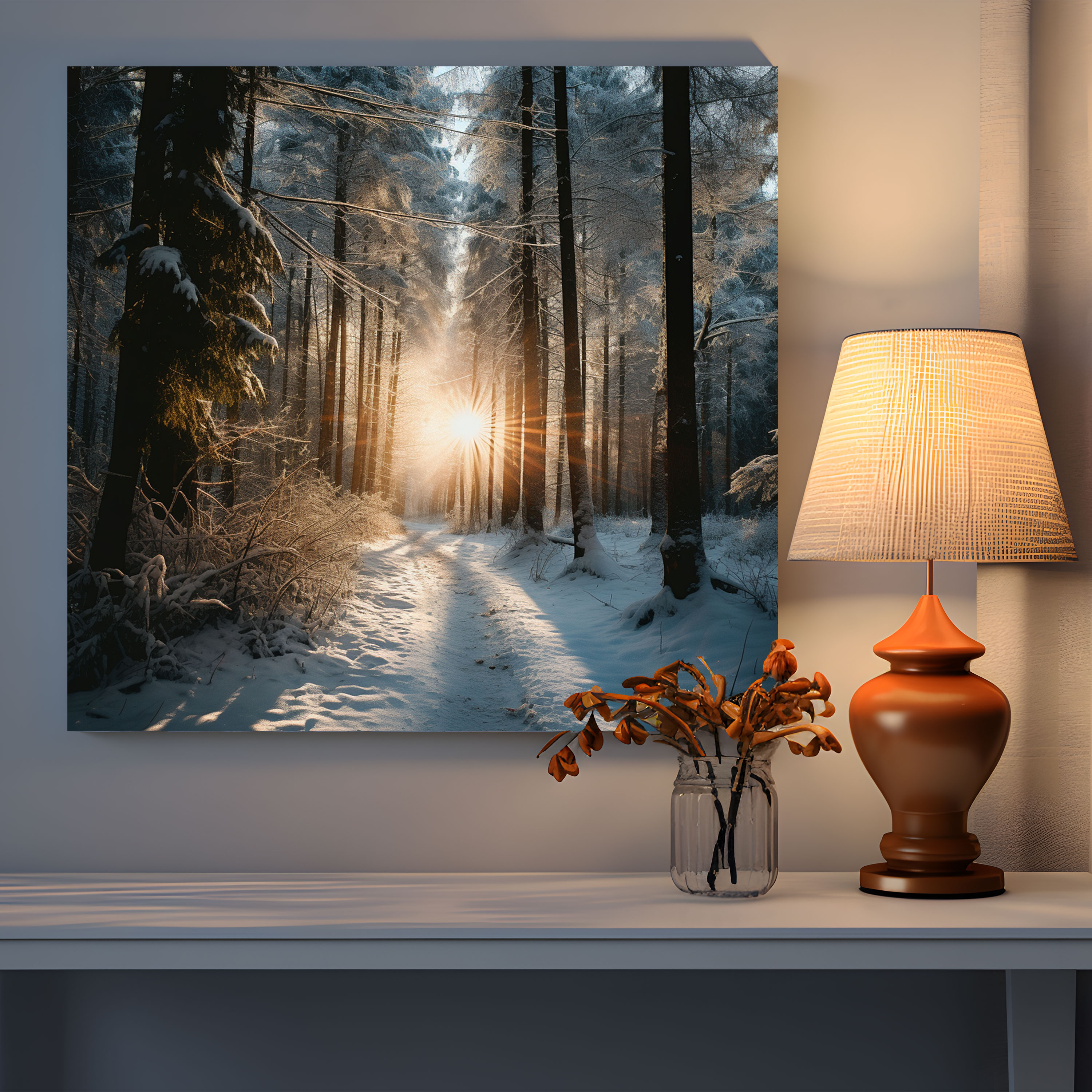 Winter Wall Art - Winter, Canvas, Serene Photograph, Wall Decoration