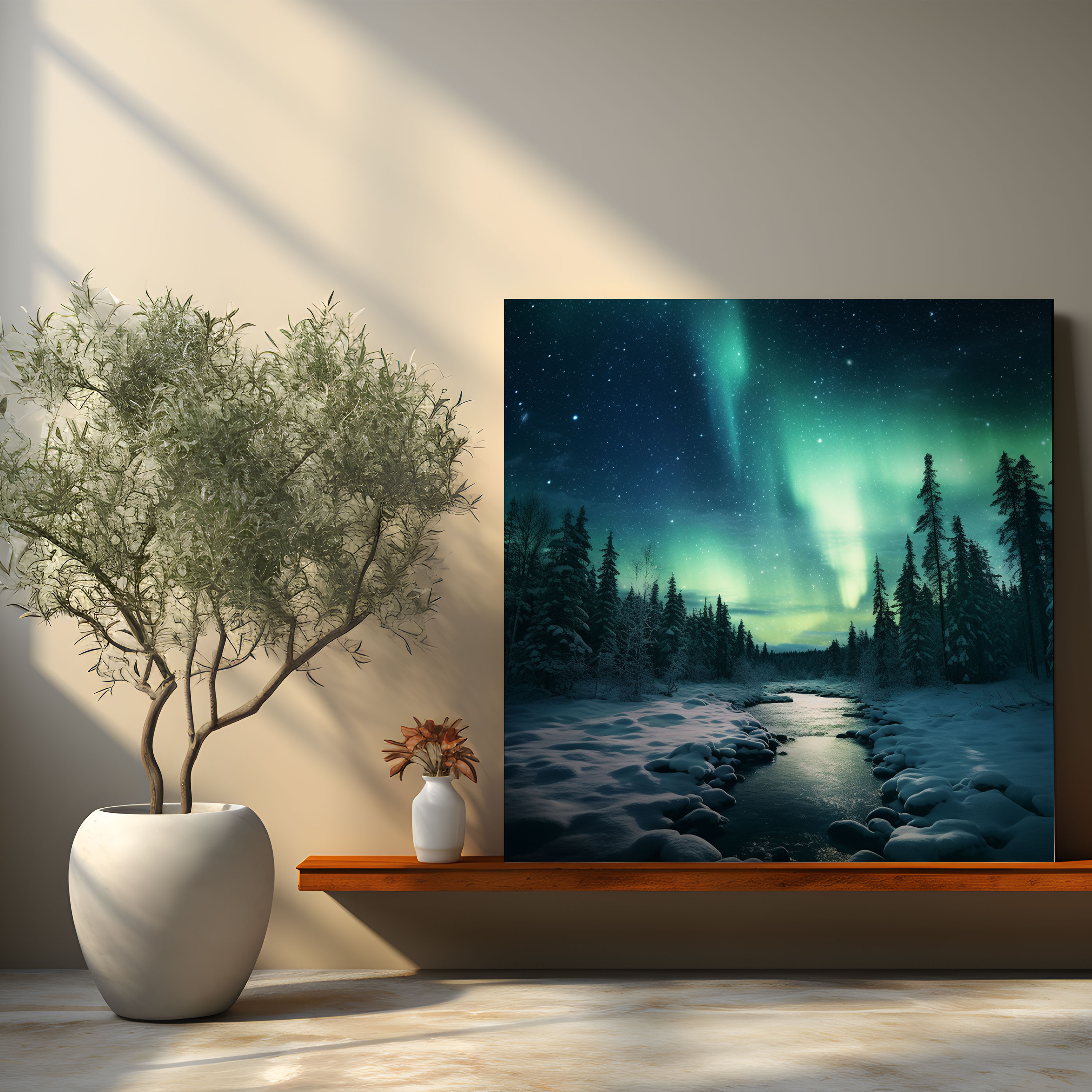 Winter Aurora Canvas Print - Winter, Canvas Print, Canvas, Aurora