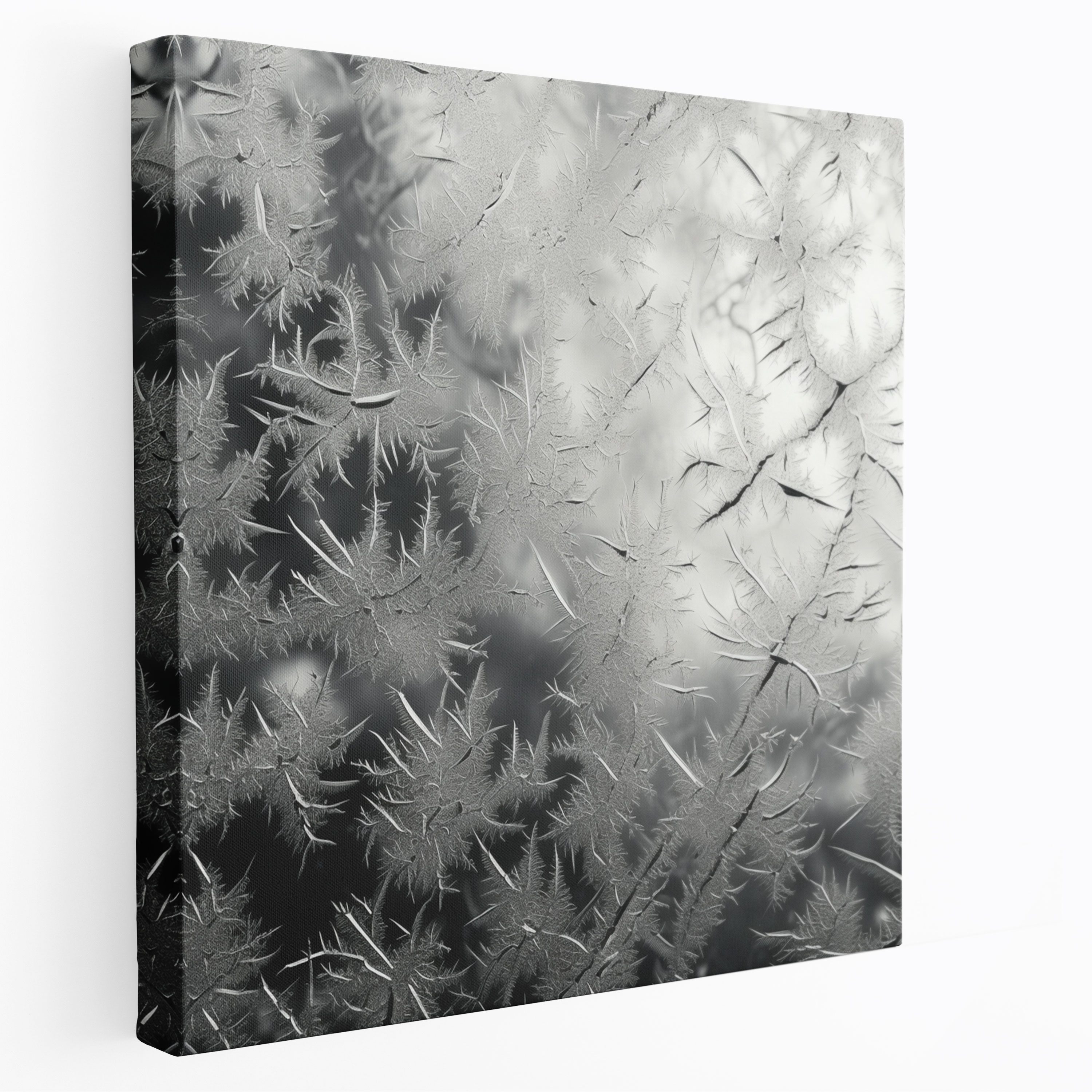 Winter Frost Wall Art - Winter, Frost On Windowpane, Intricate Details, Wall Art