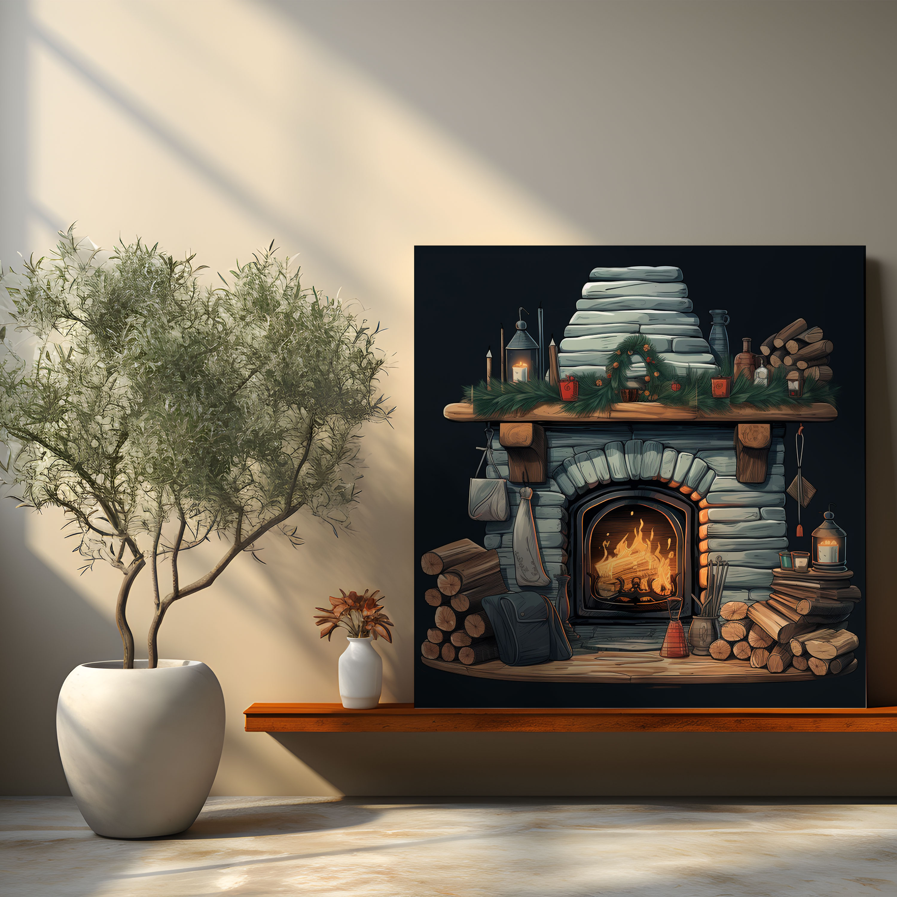 Cozy Winter Wall Decoration - Winter, Winter, Cozy Illustration, Wall Decoration