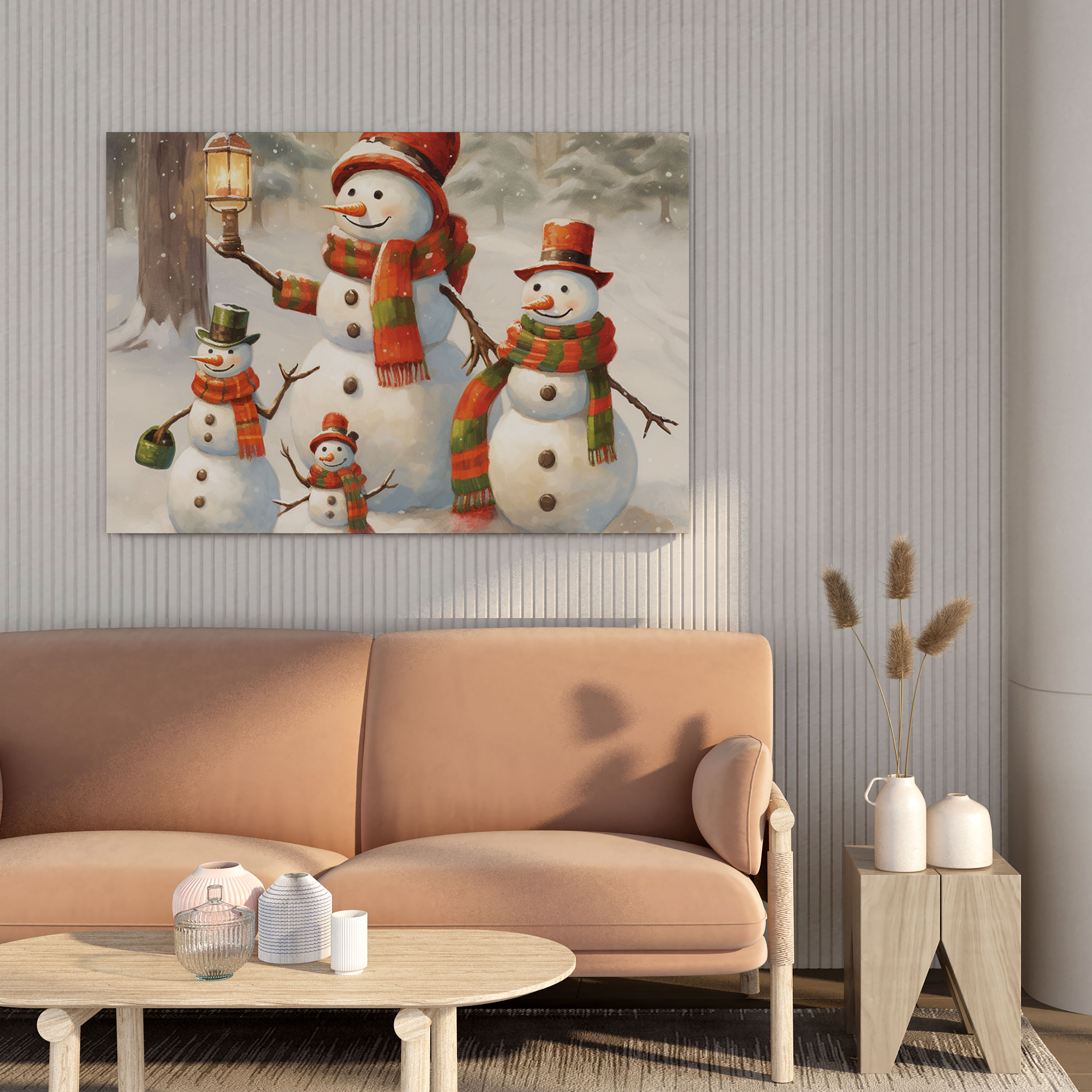 Winter Snowmen Wall Art - Winter, Canvas, Wall Art, Canvas Print