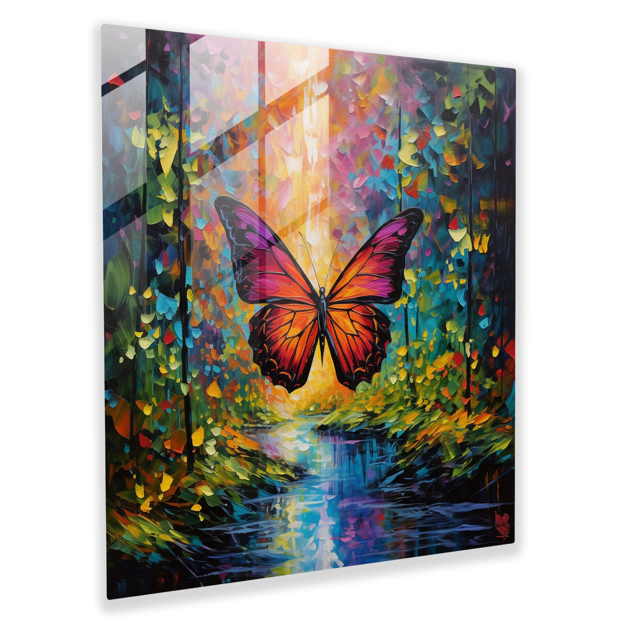 Wildlife Glass Print - Wildlife, Glass Wall Art, Home Decoration, Butterfly