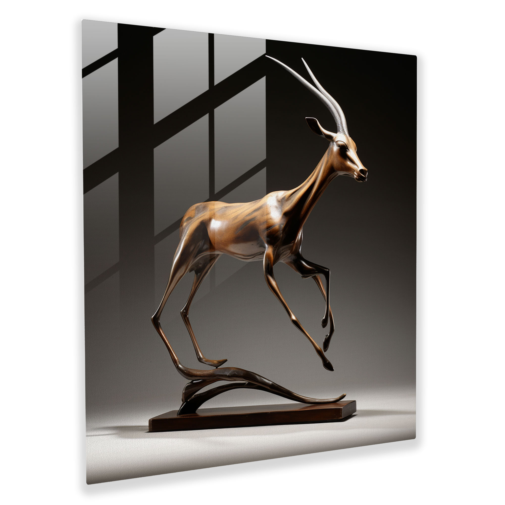 Wildlife Glass Print - Graceful Gazelle In Motion - Wildlife, Gazelle, Wall Decoration, Home Decoration