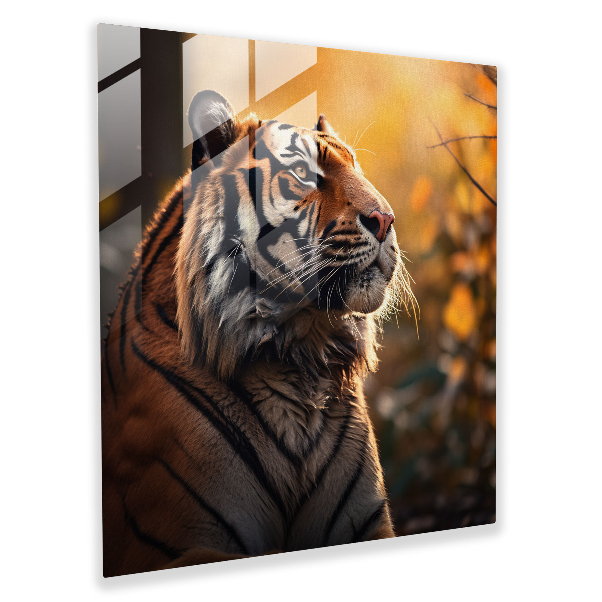 Wildlife Glass Wall Art - Majestic Tiger - Wildlife, Home Decoration, Wildlife, Wall Decoration