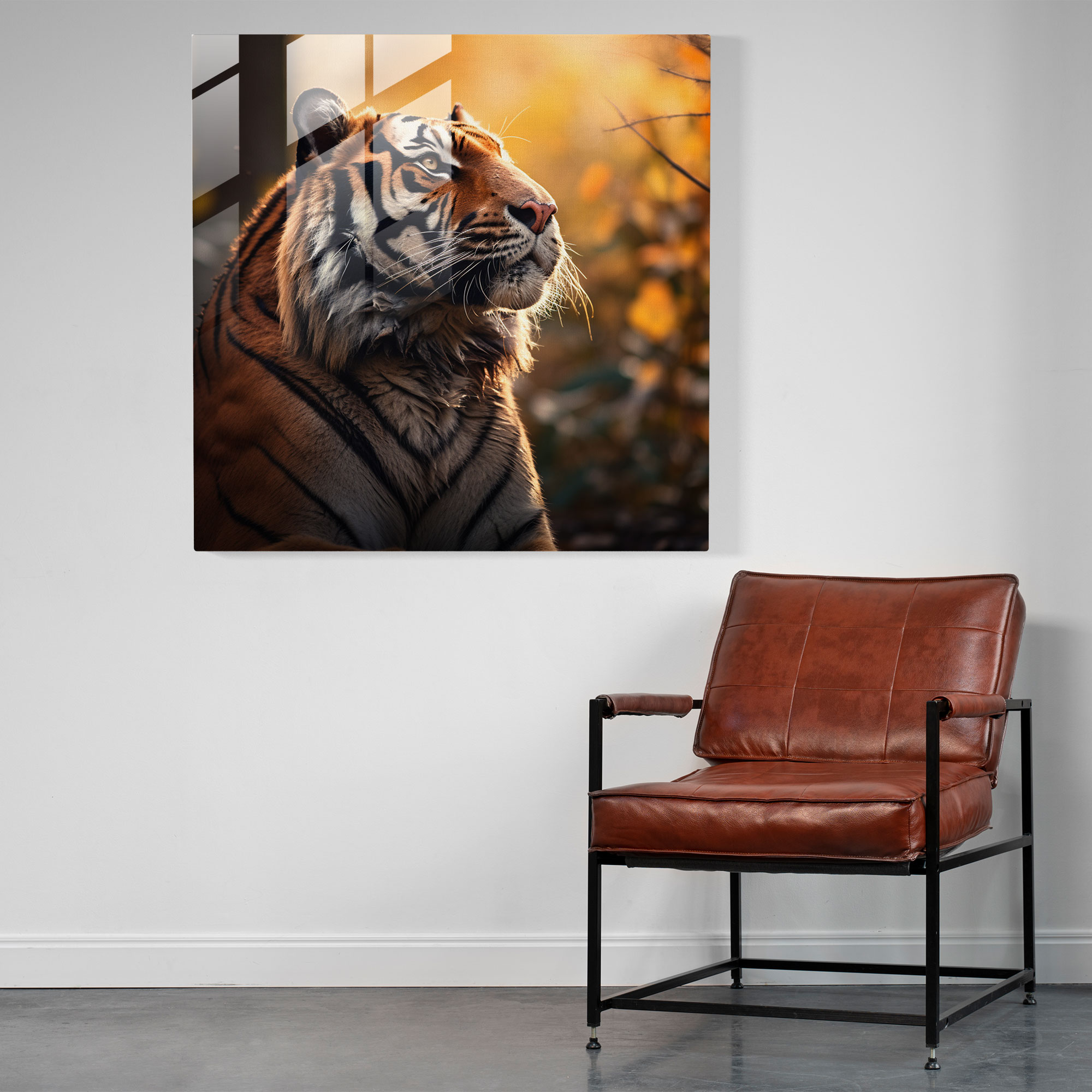 Wildlife Glass Wall Art - Majestic Tiger - Wildlife, Home Decoration, Wildlife, Wall Decoration