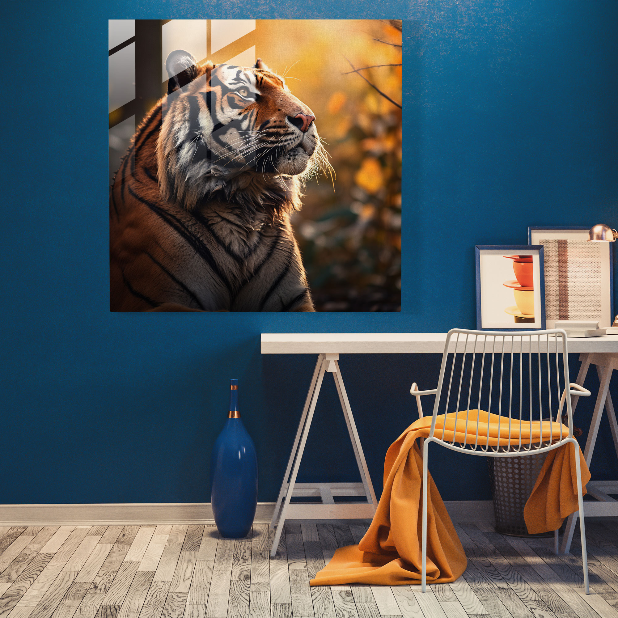 Wildlife Glass Wall Art - Majestic Tiger - Wildlife, Home Decoration, Wildlife, Wall Decoration