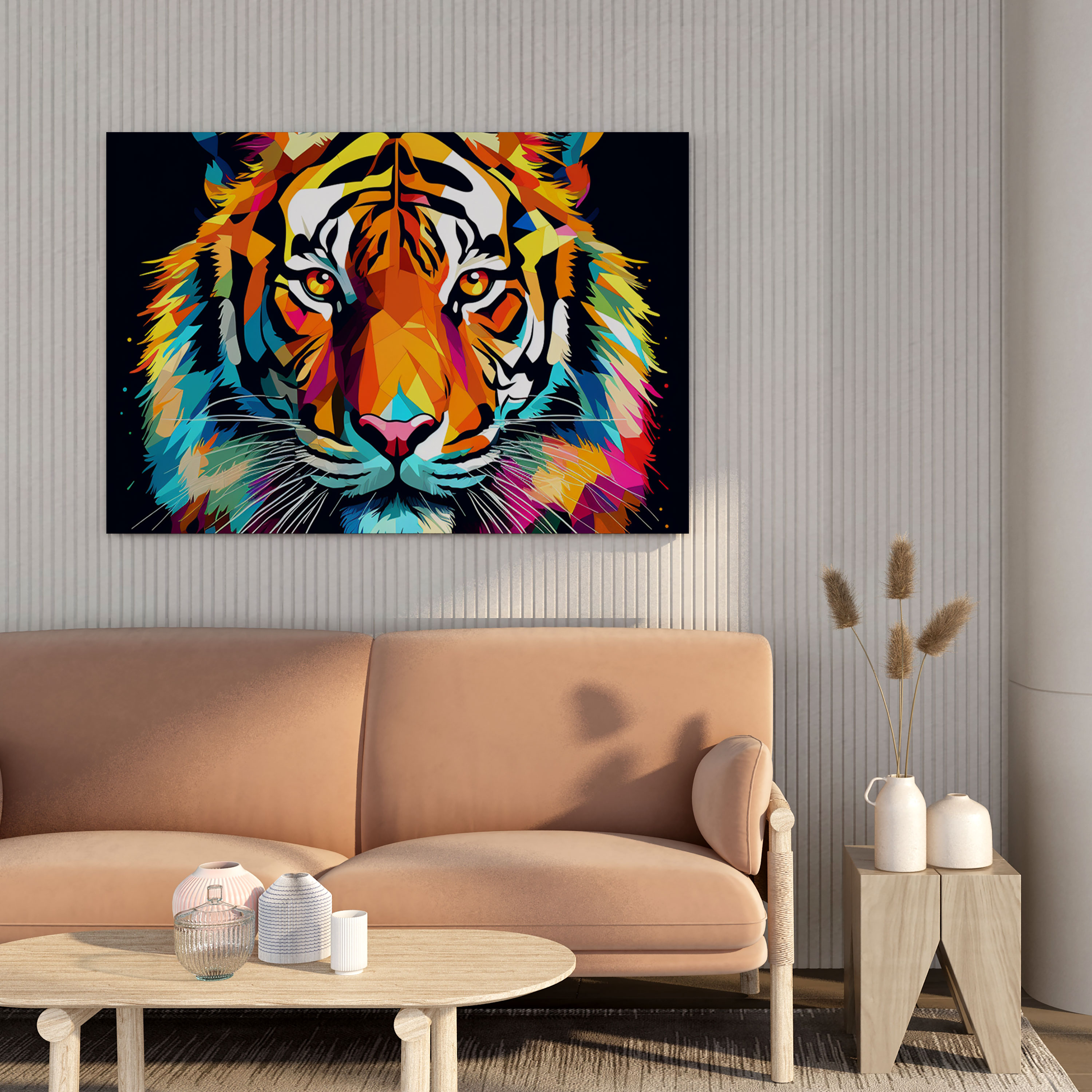 Wildlife Canvas Print - Pop Art Tiger Wall Decoration - Wildlife, Pop Art Illustration, Wall Decoration, Canvas