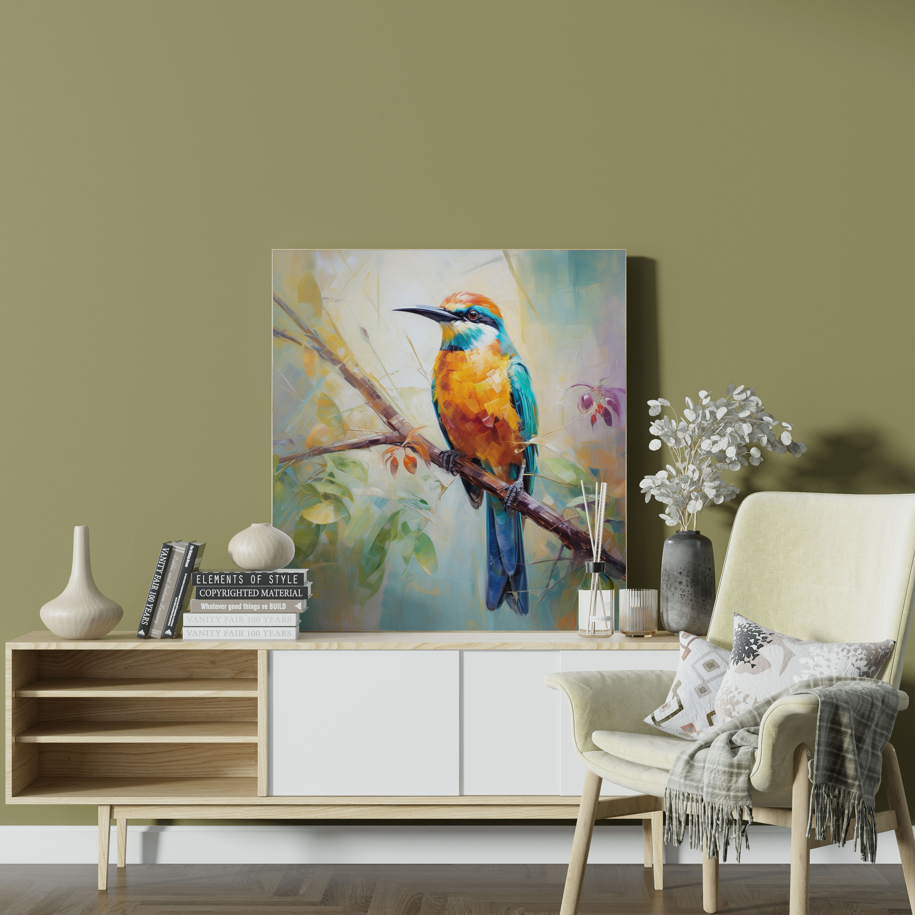 Wildlife Wall Art - Tropical Bird Oil Painting - Wildlife, Wildlife, Oil Painting, Tropical Bird