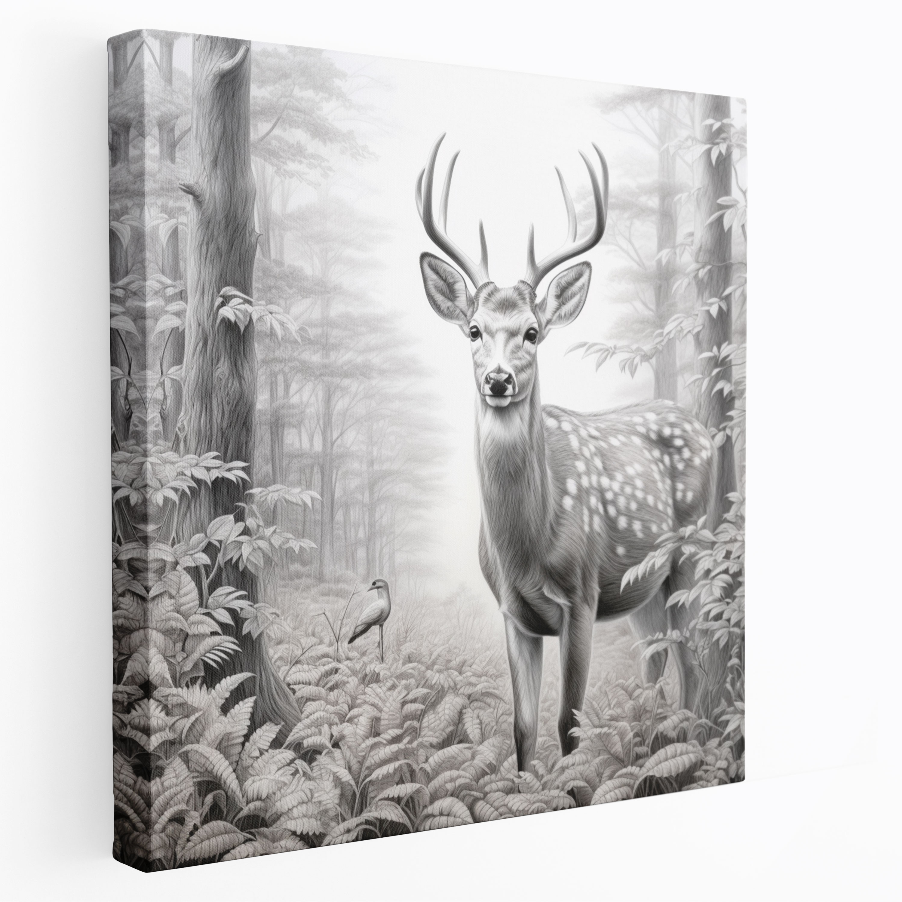 Wildlife Wall Art - Graceful Deer Pencil Drawing - Wildlife, Pencil Drawing, Wall Decoration, Wildlife