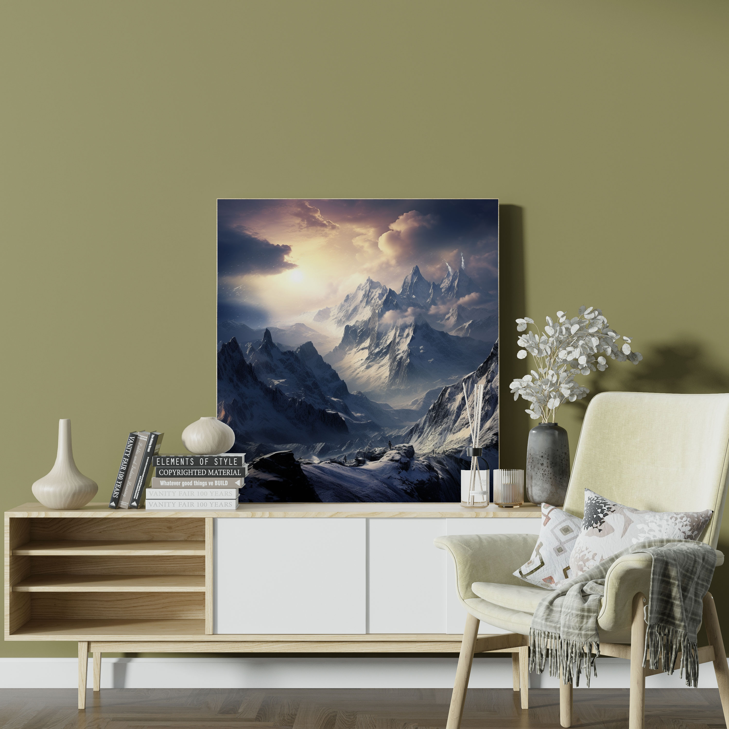 Wildlife Wall Art - Majestic Mountain Range Photograph - Wildlife, Photograph, Canvas Wall Art, Wildlife