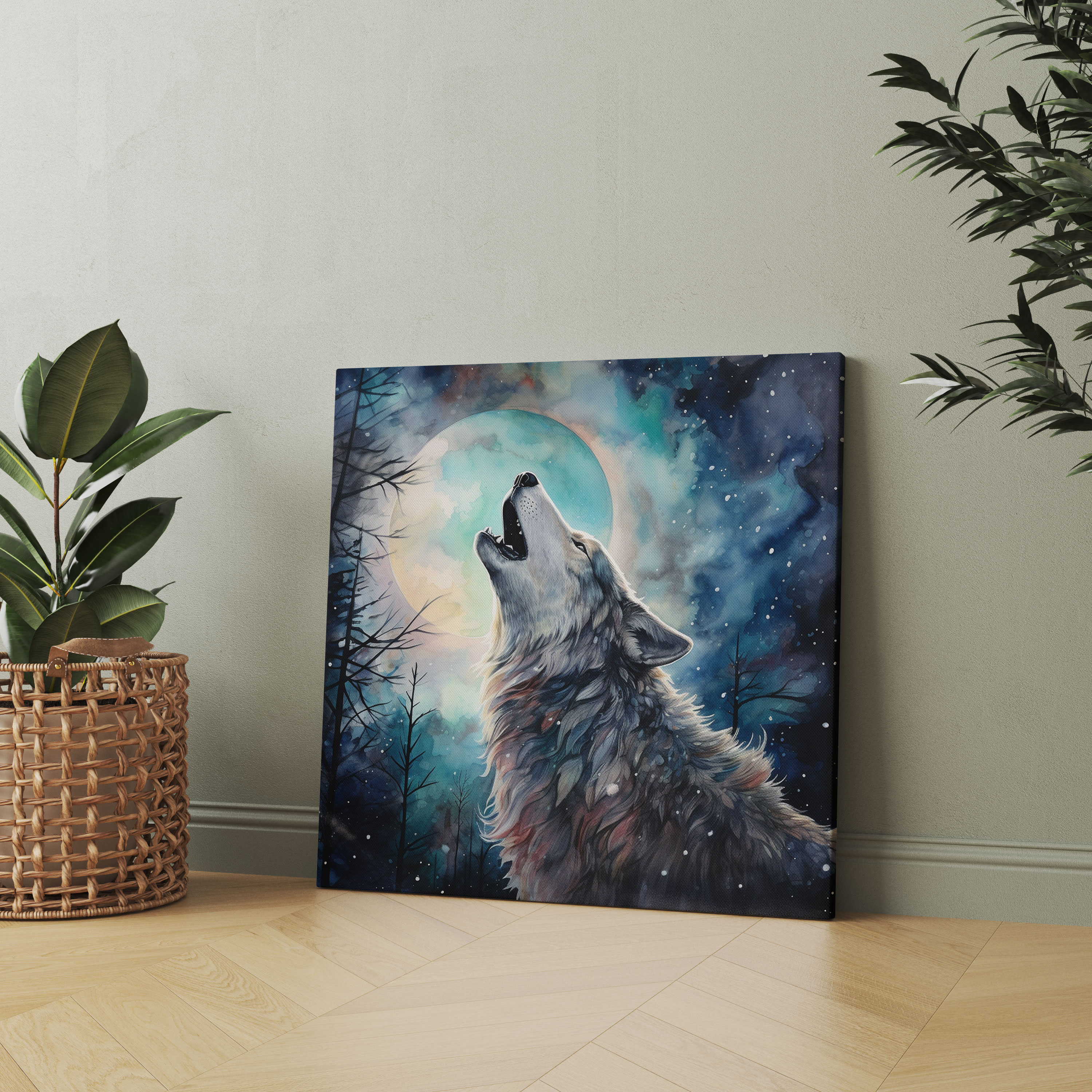 Wildlife Canvas Print - Mystical Wolf Wall Art - Wildlife, Home Decoration, Canvas, Wall Decoration